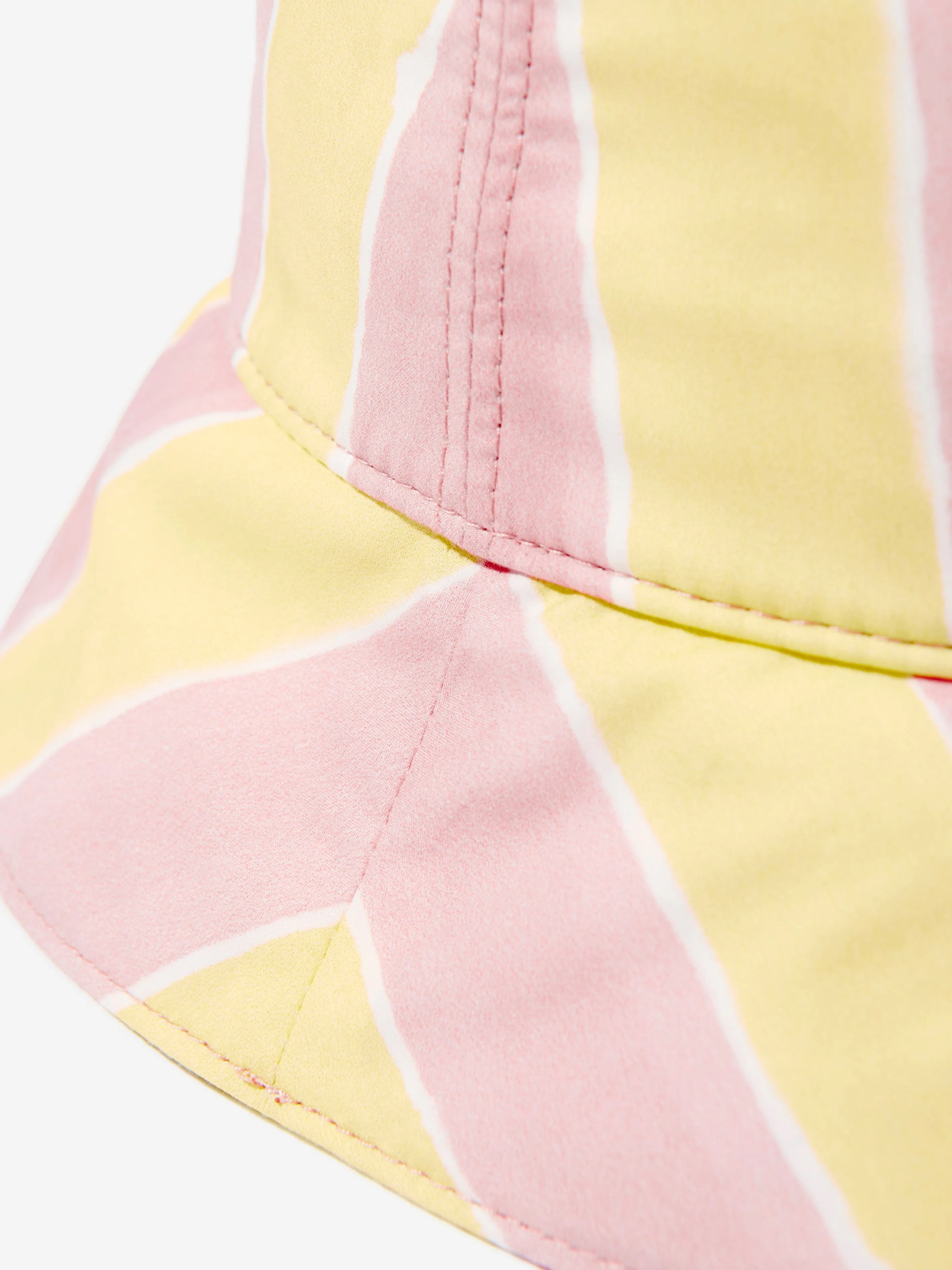 Girls Pequin Print Bucket Hat in Yellow