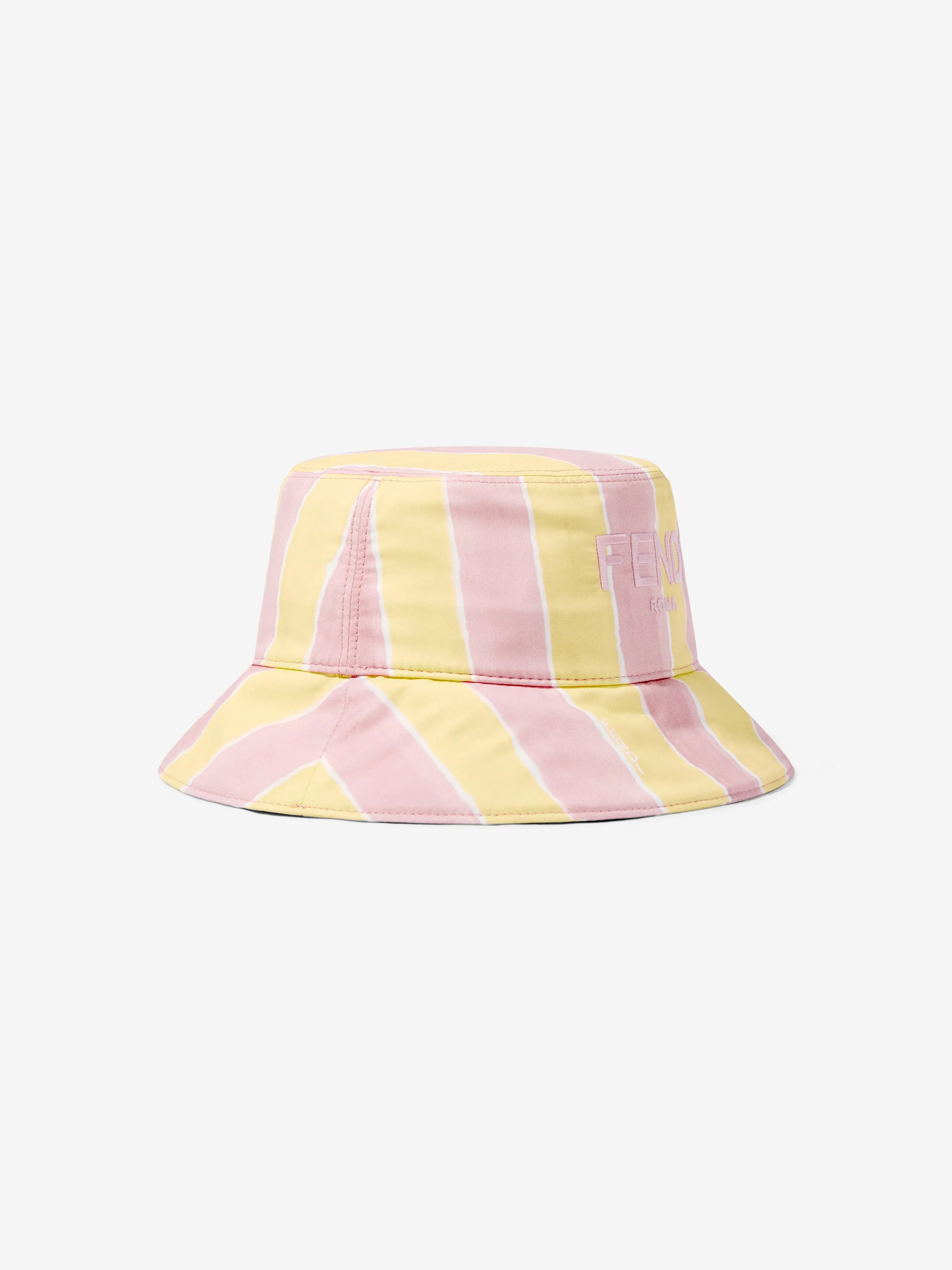 Girls Pequin Print Bucket Hat in Yellow