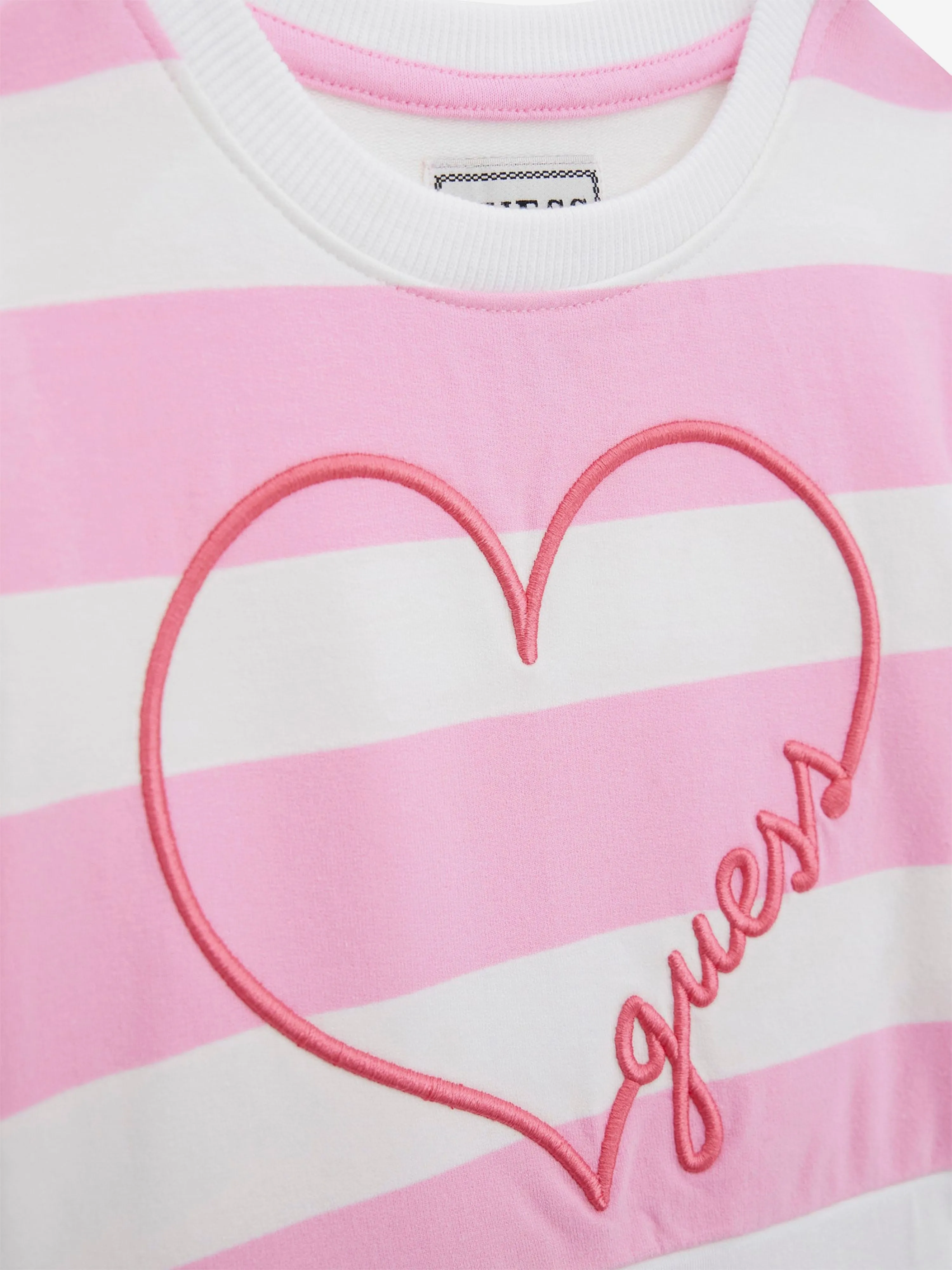 Girls Striped Terry Dress in Pink