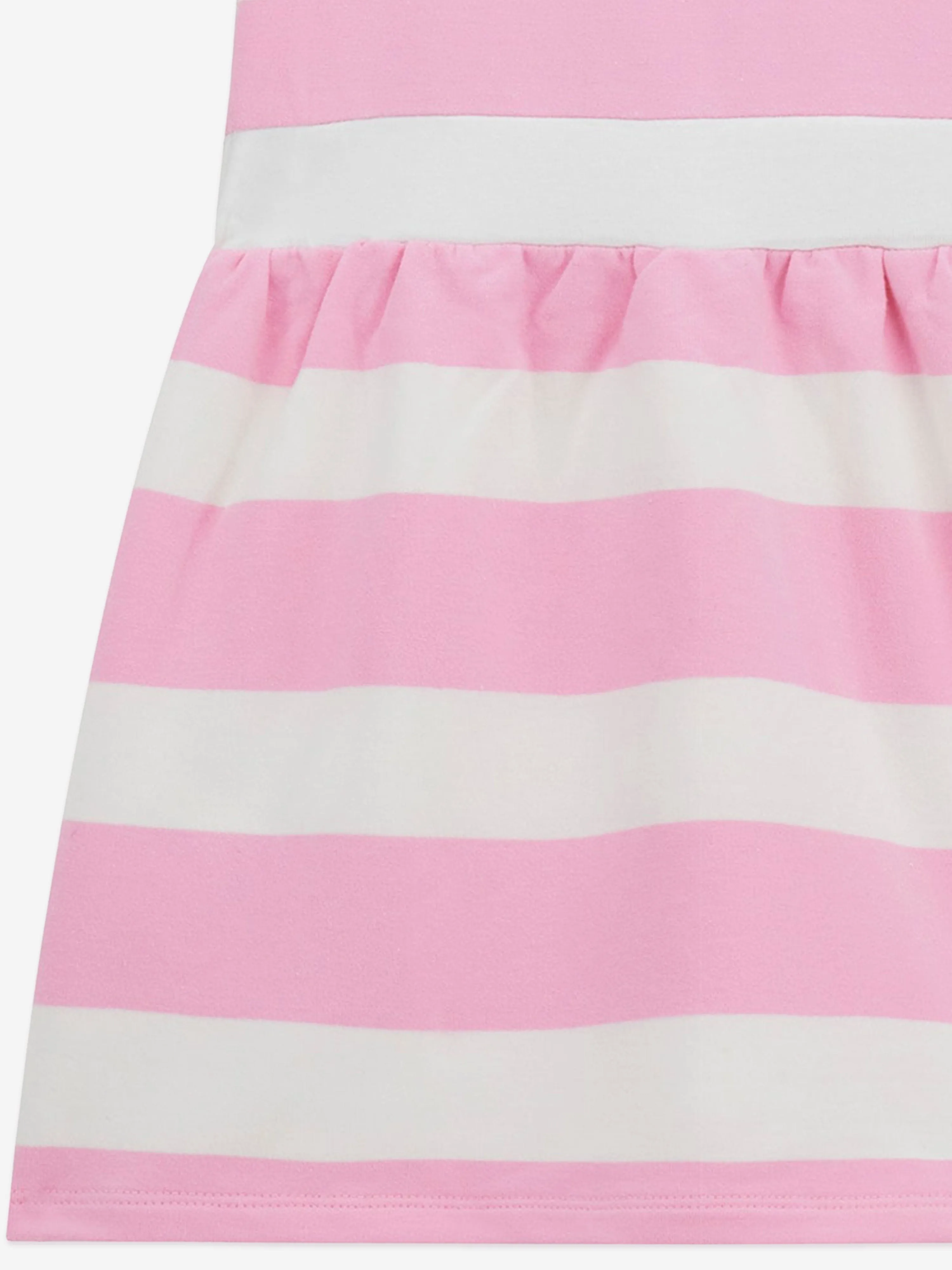 Girls Striped Terry Dress in Pink