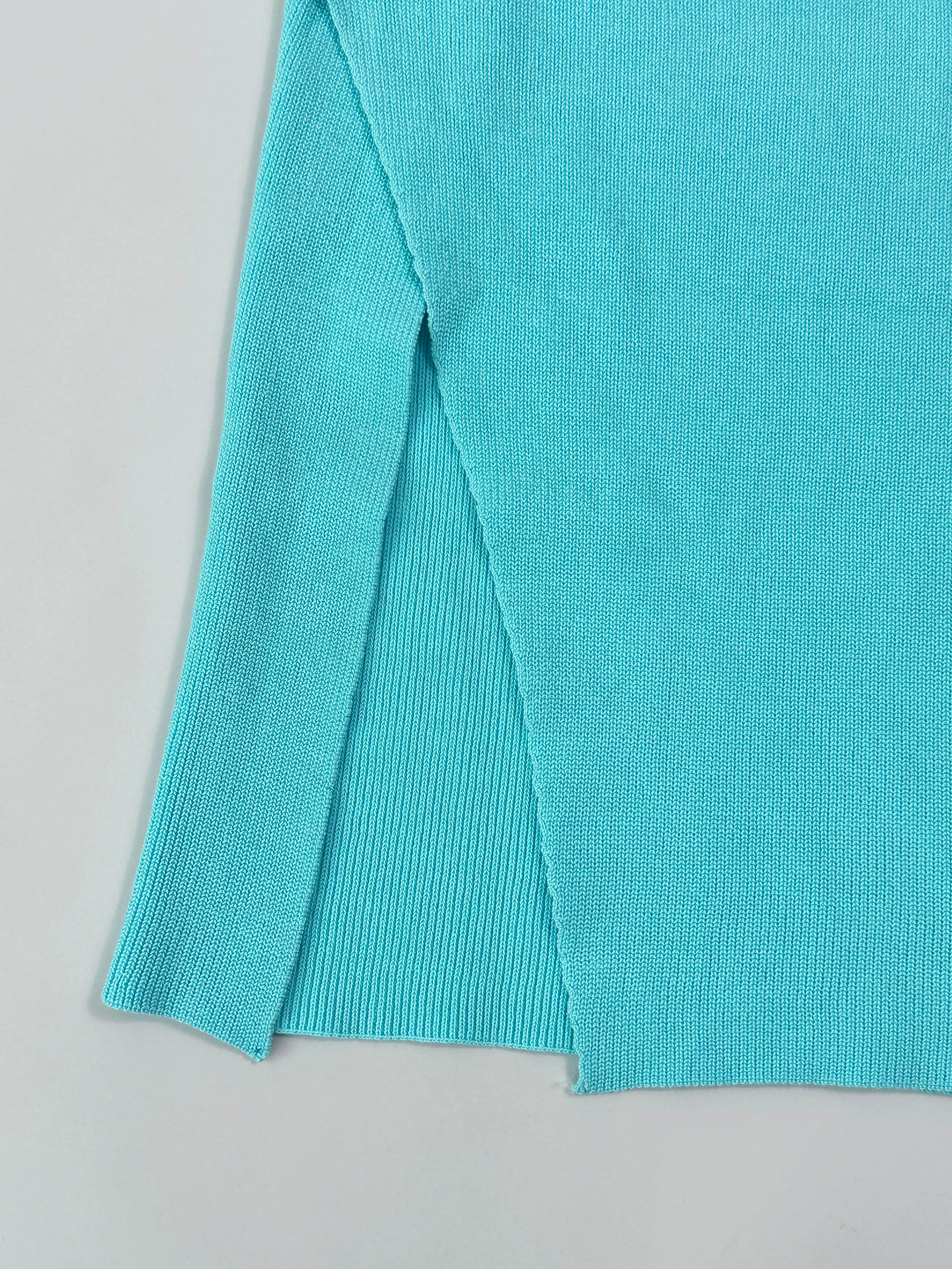 Gonna Midi In Maglia Aderente Con Spacco Frontale