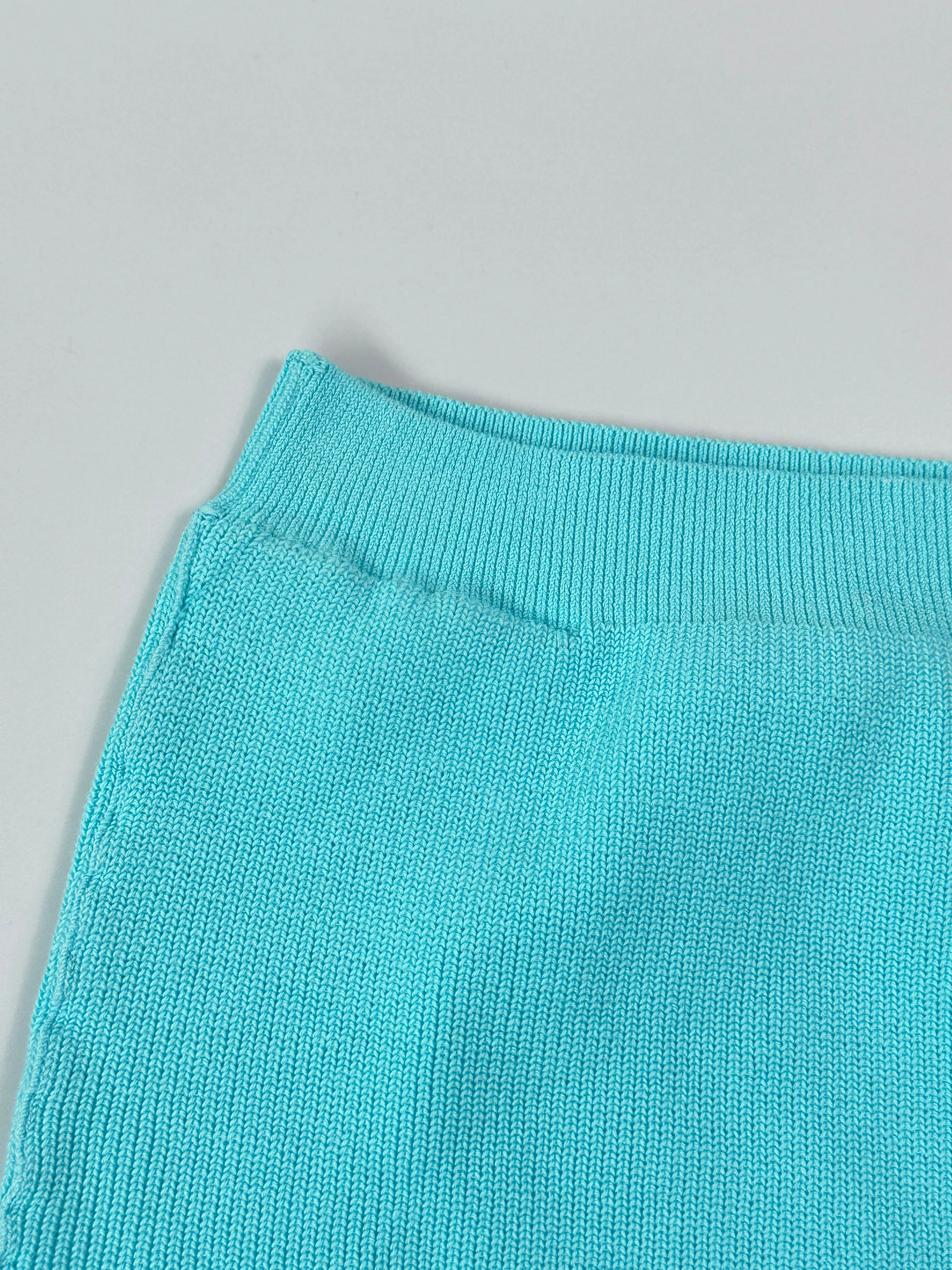 Gonna Midi In Maglia Aderente Con Spacco Frontale