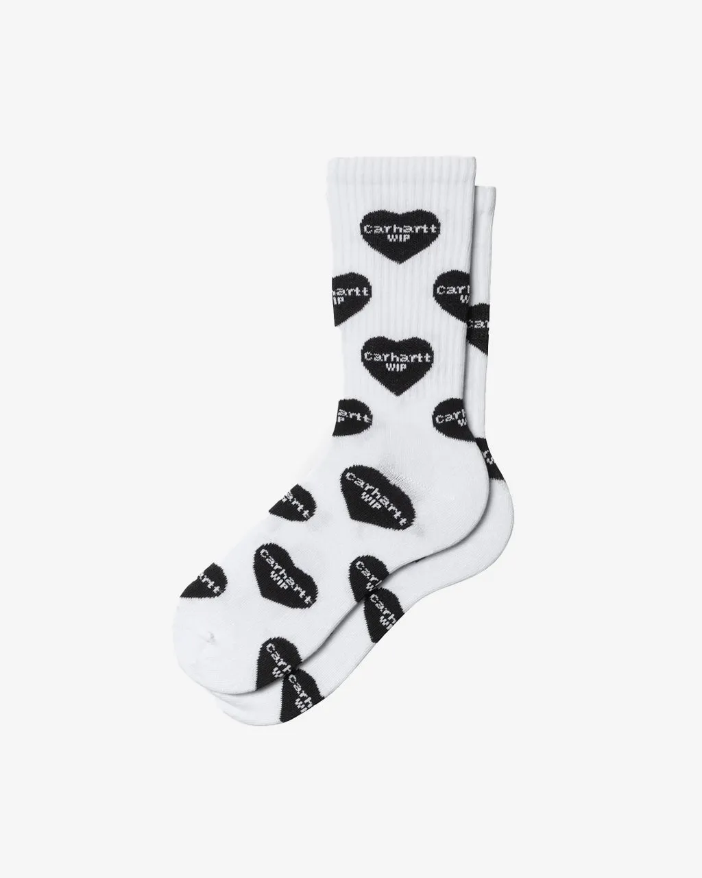 Heart Logo Socks White