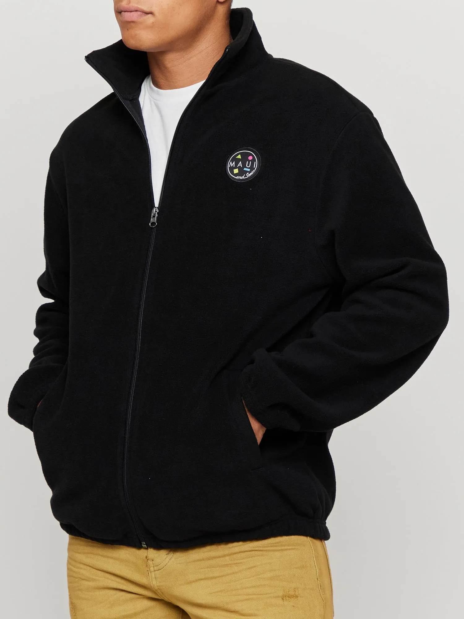 Jet Lag Polar Fleece in Black