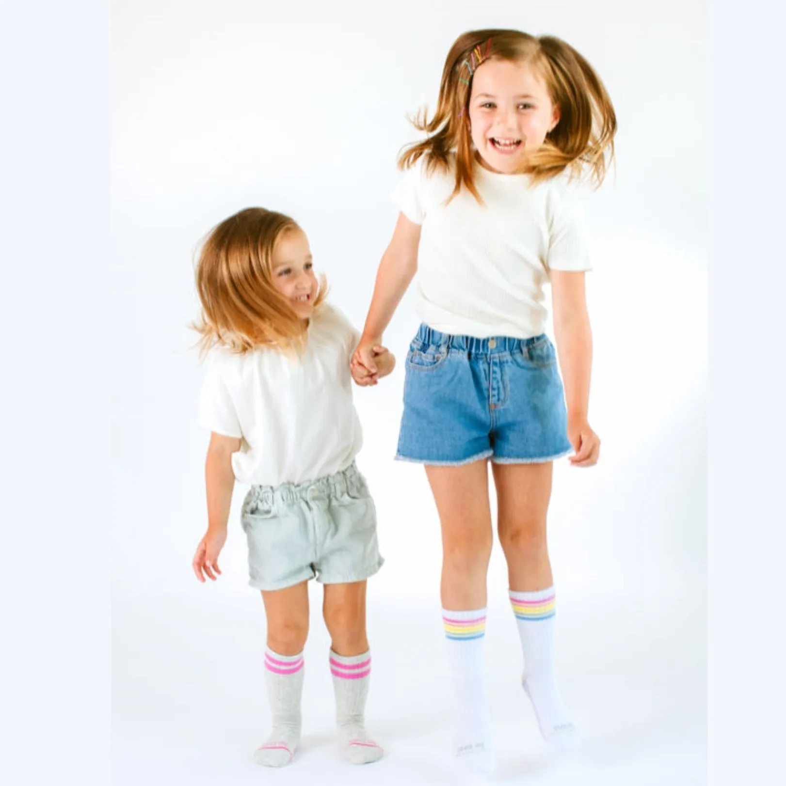 Kids 2 Pack  - Brynn Grip Crew Socks (Barre / Pilates)