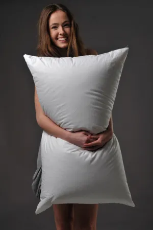 King Size Firm Pillow 95% PREMIUM Polish Goose Down 850 Fill Power German Batiste TE100