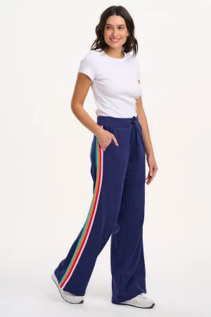 Laina Joggers - Navy. Rainbow Trim
