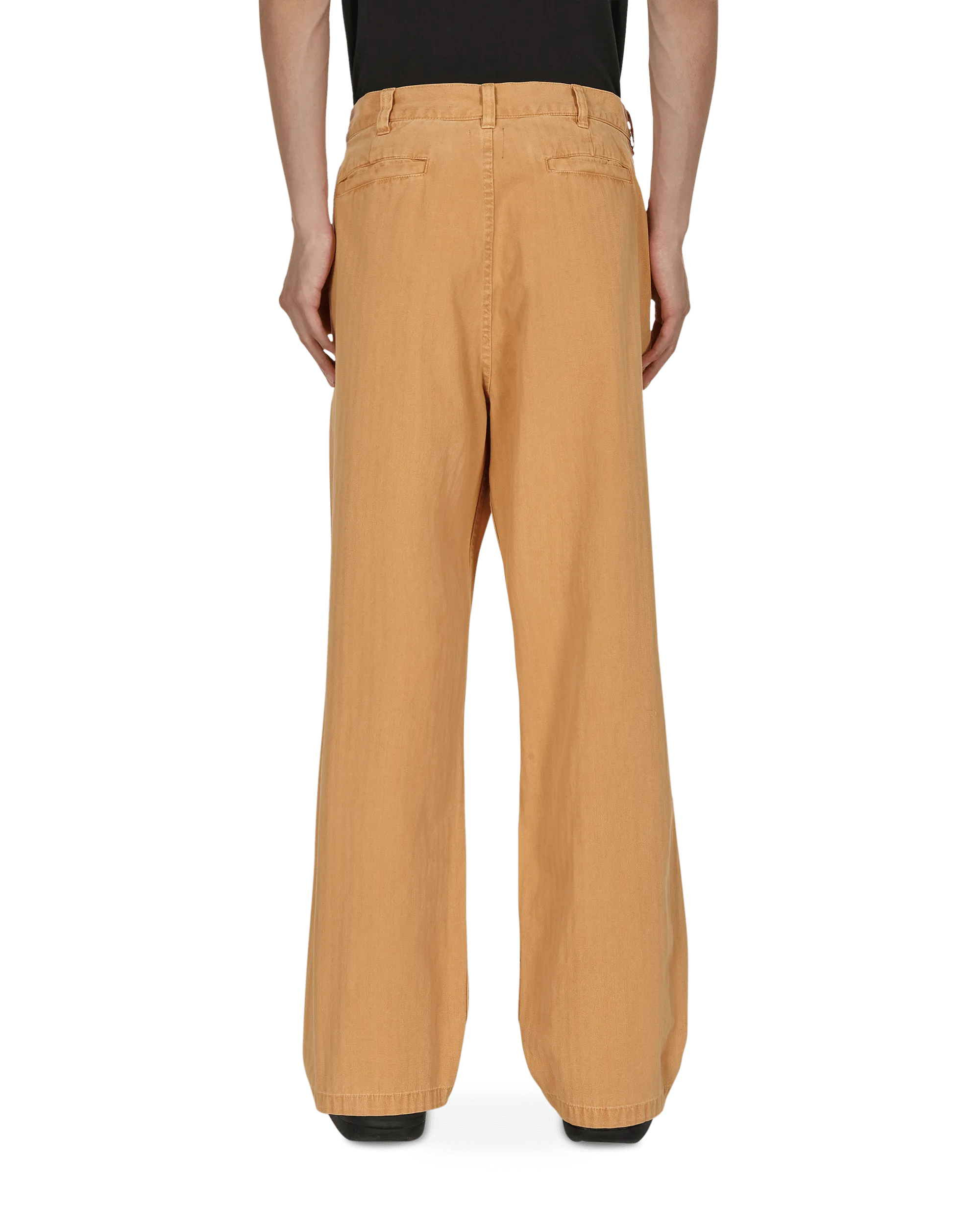 Livewire Pigment Dyed Herringbone Pants Orange