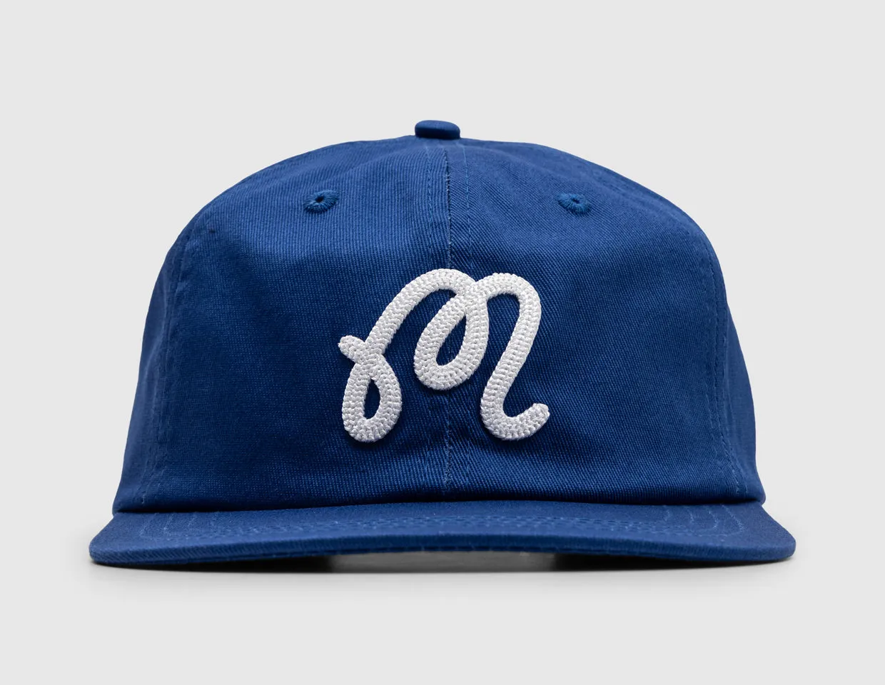 Malbon Script Chainstitch Painters Hat / Blue