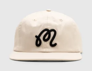 Malbon Script Chainstitch Painters Hat / Ivory