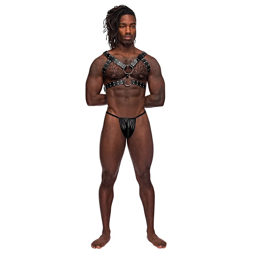 Male Power Gemini Reversible Faux Leather Chest Harness