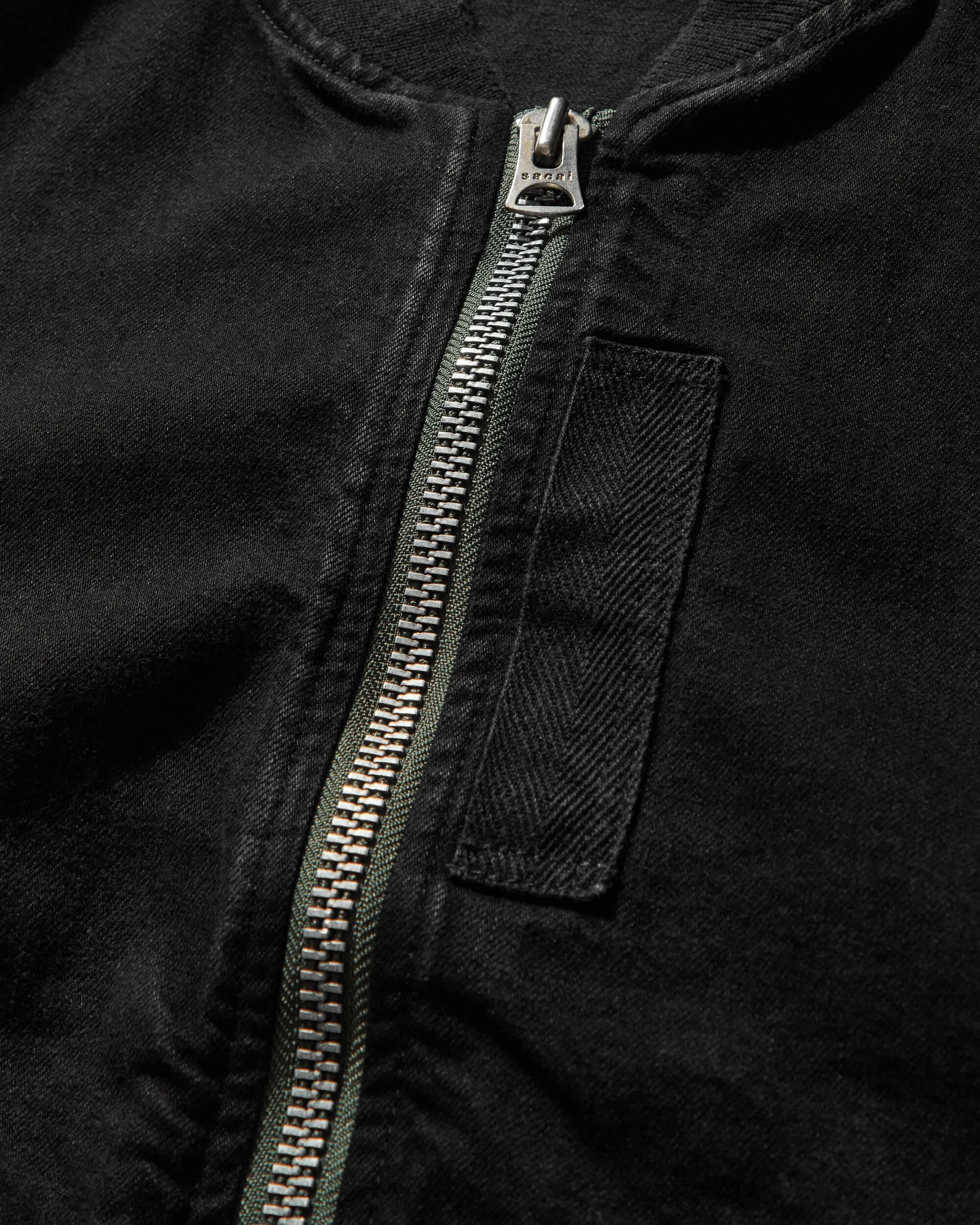 Men's Garment Dye Bomber Jacket Black