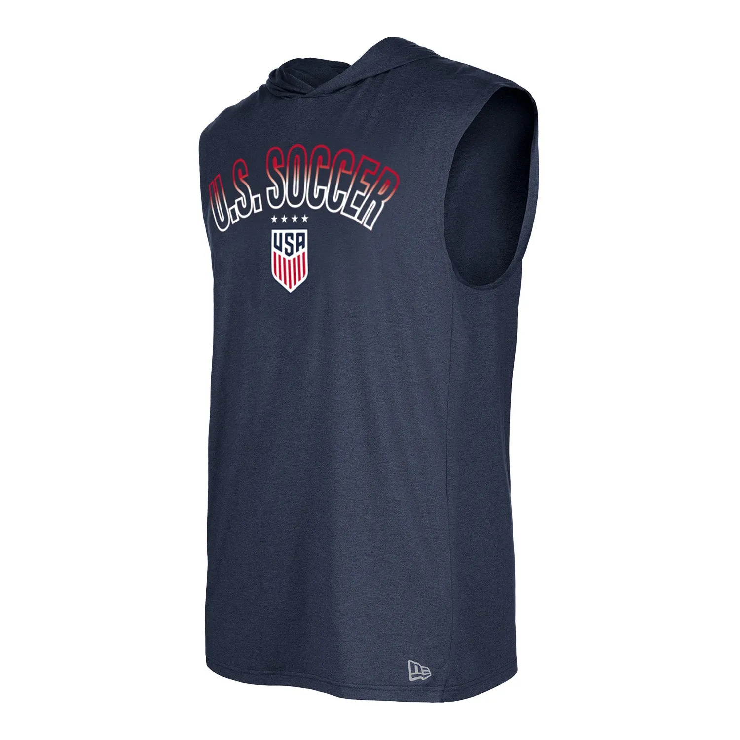 Men's New Era USWNT Navy Sleeveless Hoodie