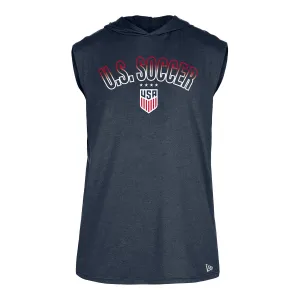 Men's New Era USWNT Navy Sleeveless Hoodie