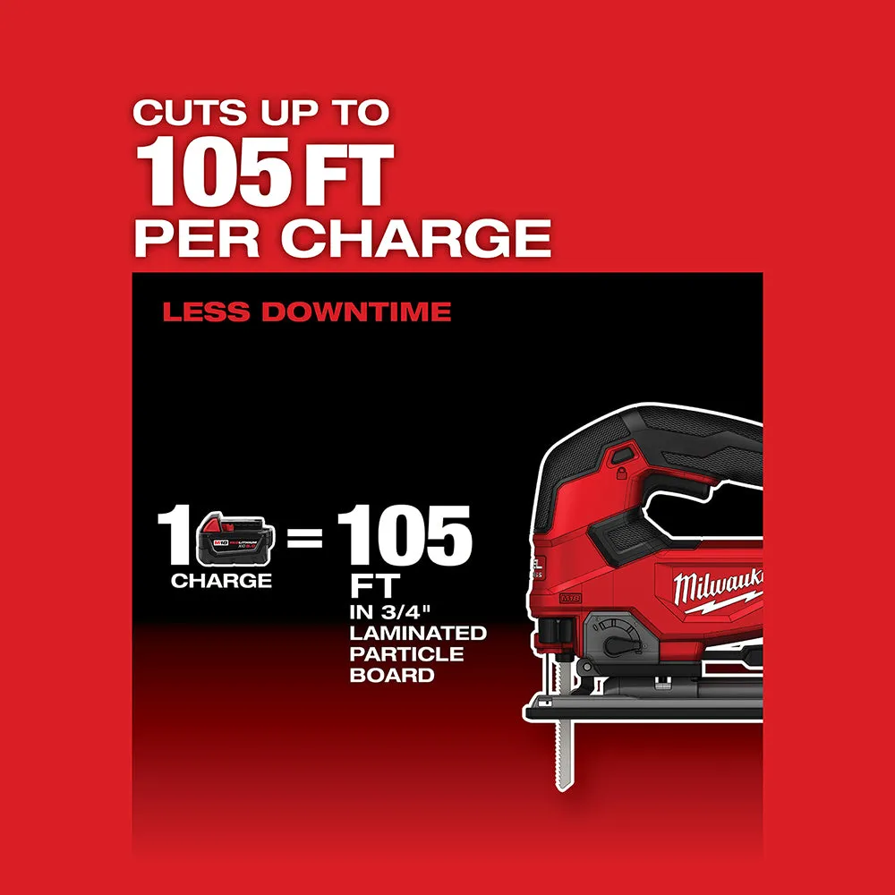 Milwaukee 2648-JB M18 18V Cordless Sander / Jig Saw w/ 5.0 AH Battery