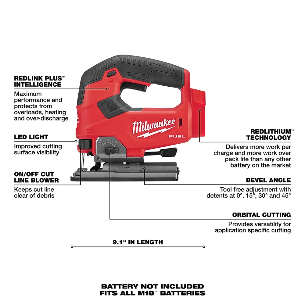 Milwaukee 2648-JB M18 18V Cordless Sander / Jig Saw w/ 5.0 AH Battery