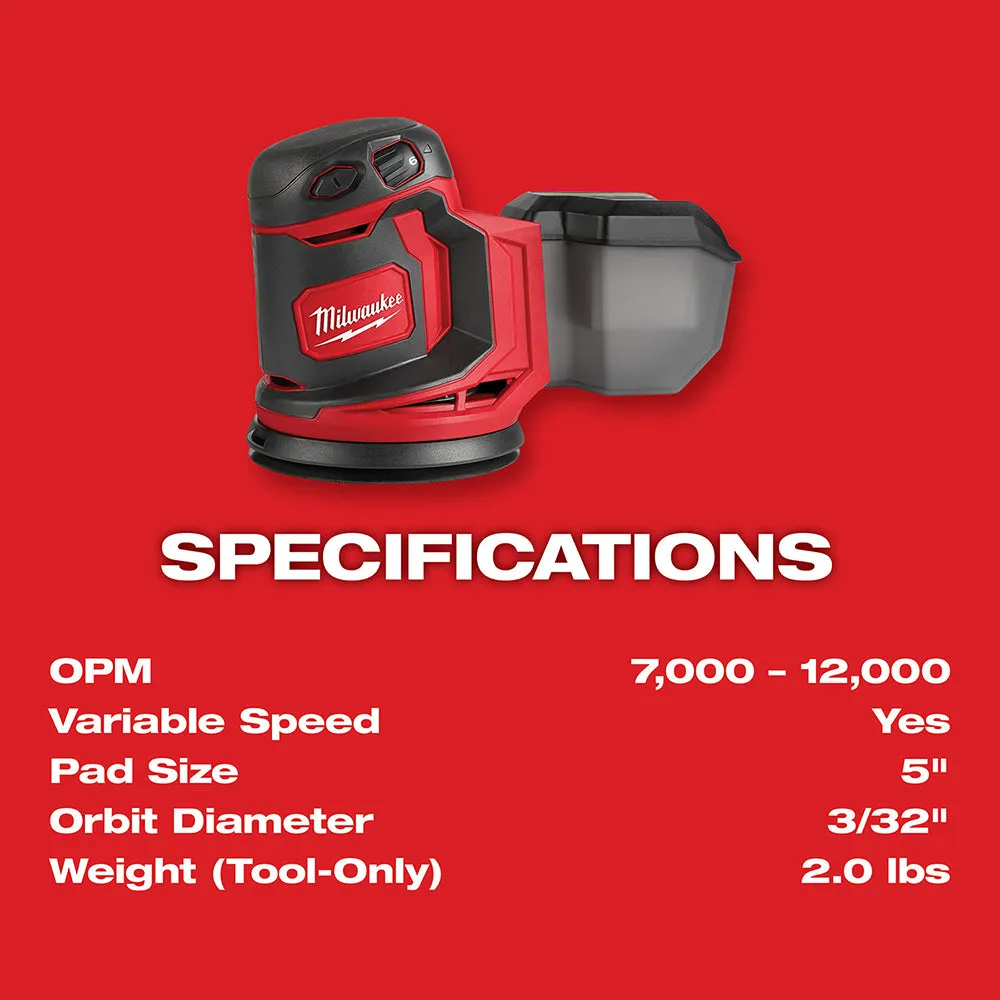 Milwaukee 2648-JB M18 18V Cordless Sander / Jig Saw w/ 5.0 AH Battery