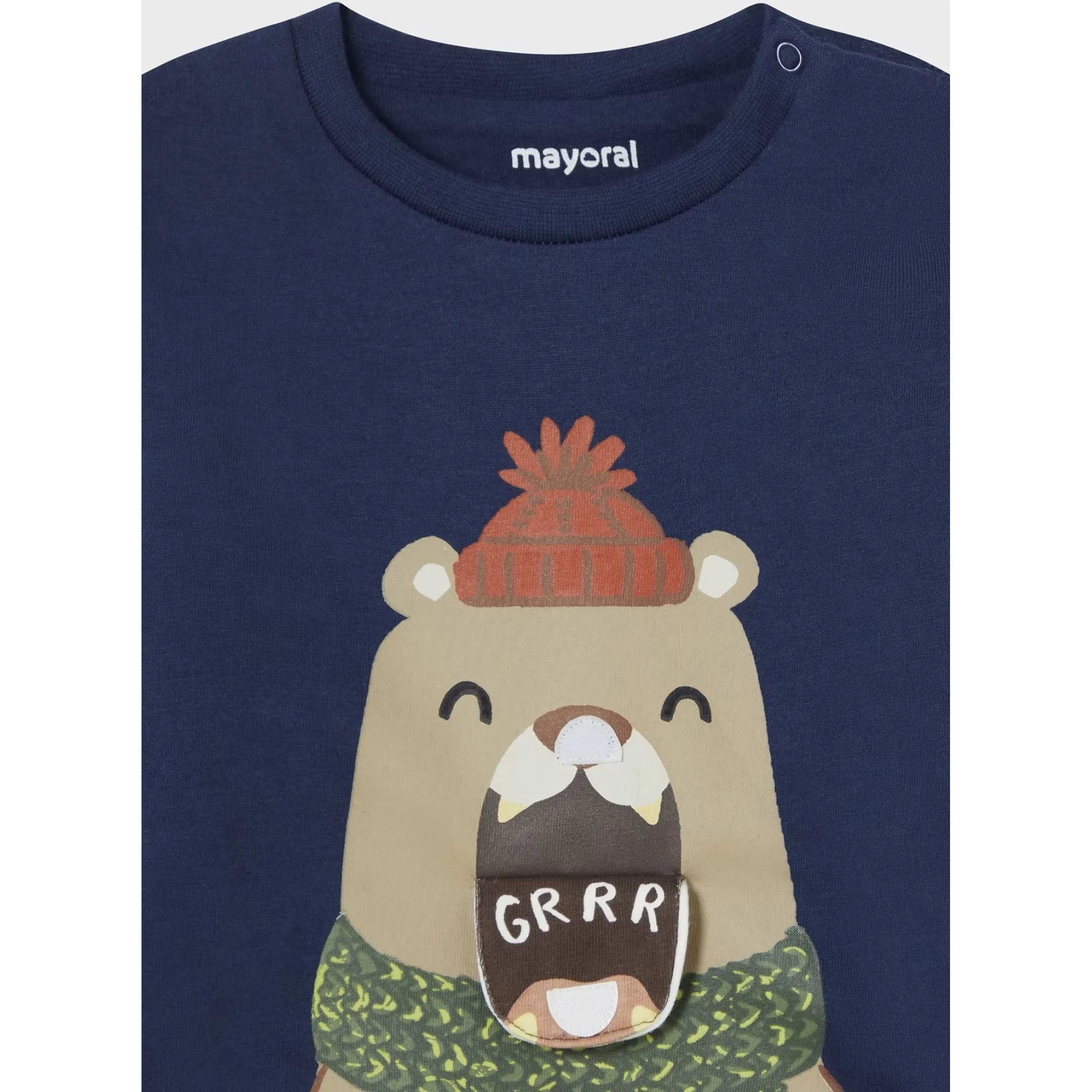 Navy Winter Bear Graphic T-Shirt