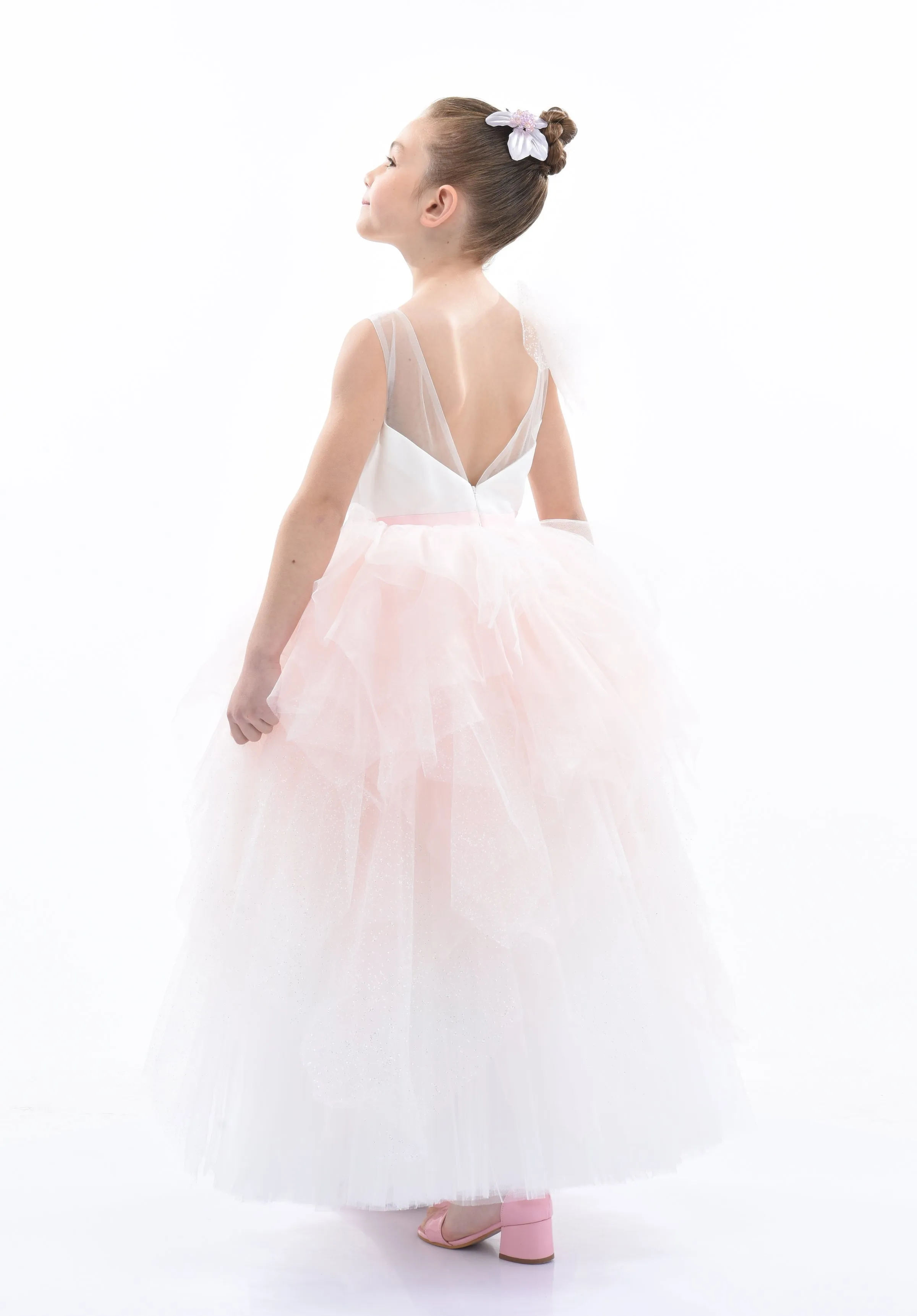 Pink Baylor Tulle Gown