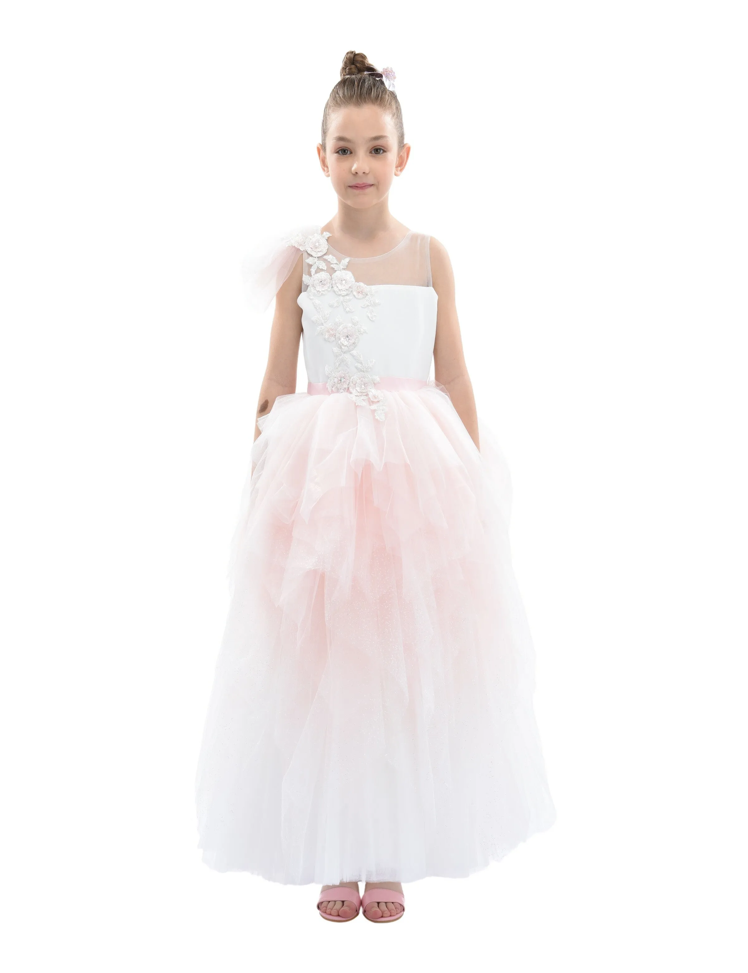 Pink Baylor Tulle Gown