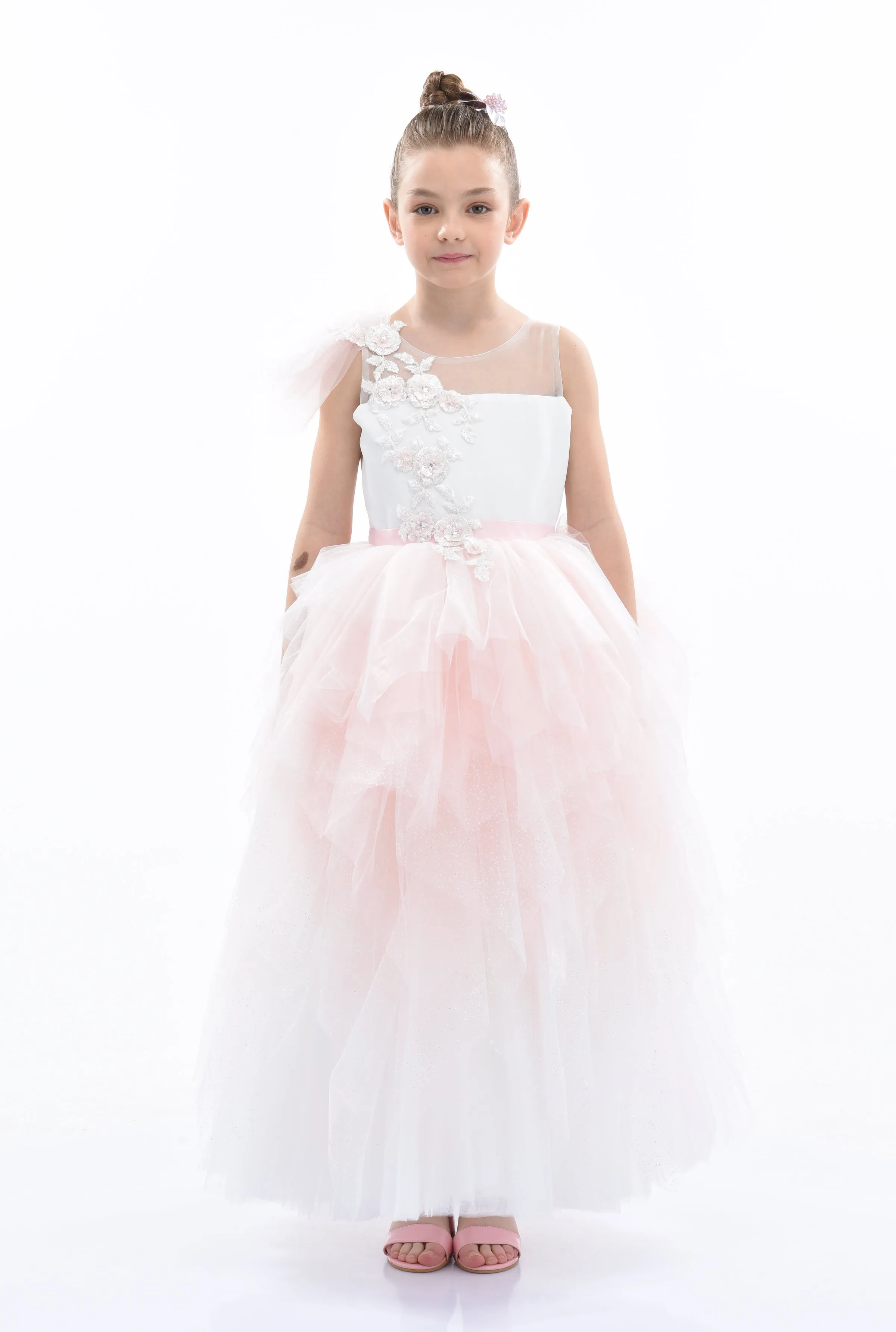 Pink Baylor Tulle Gown
