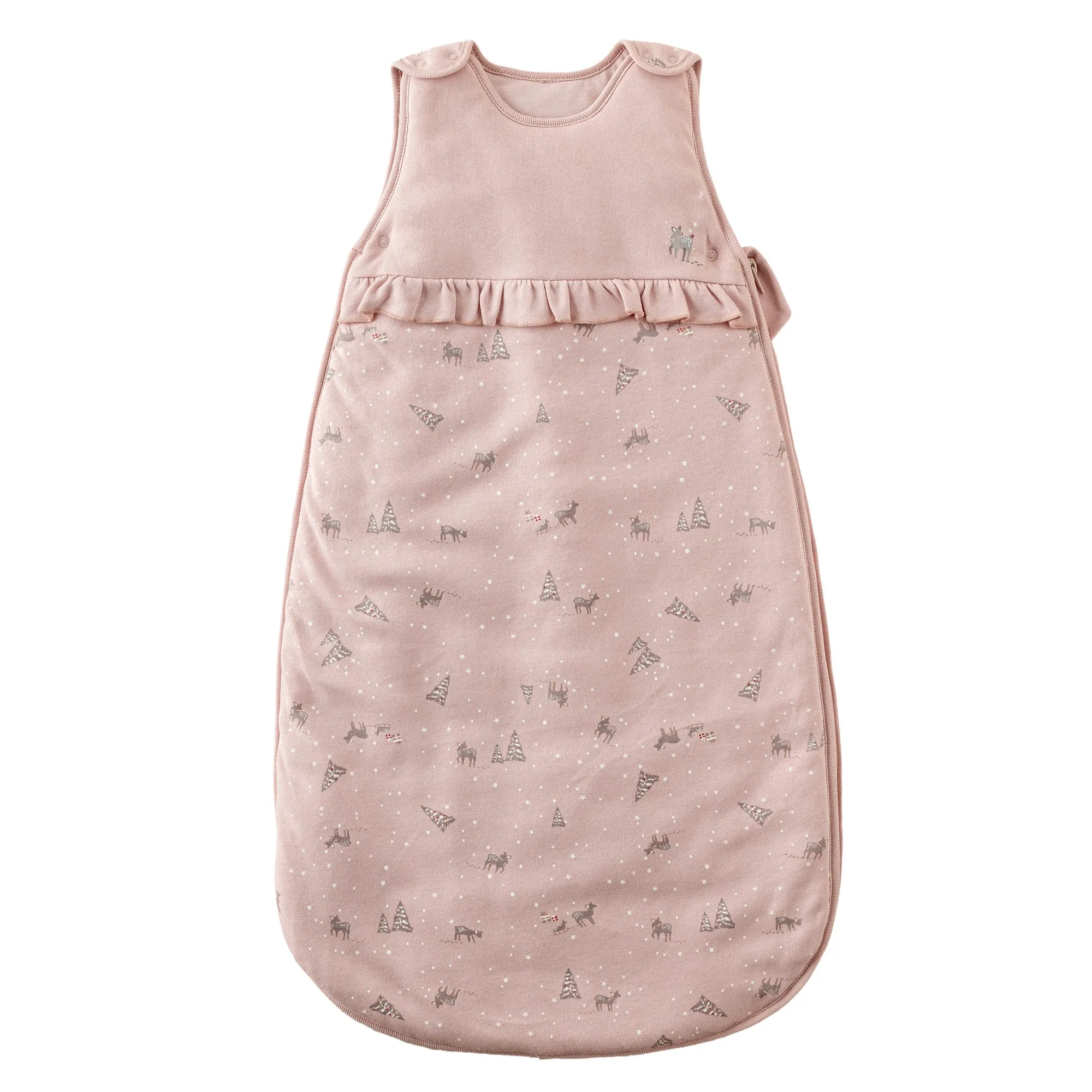 Pink Deer Print Cotton Sleeper