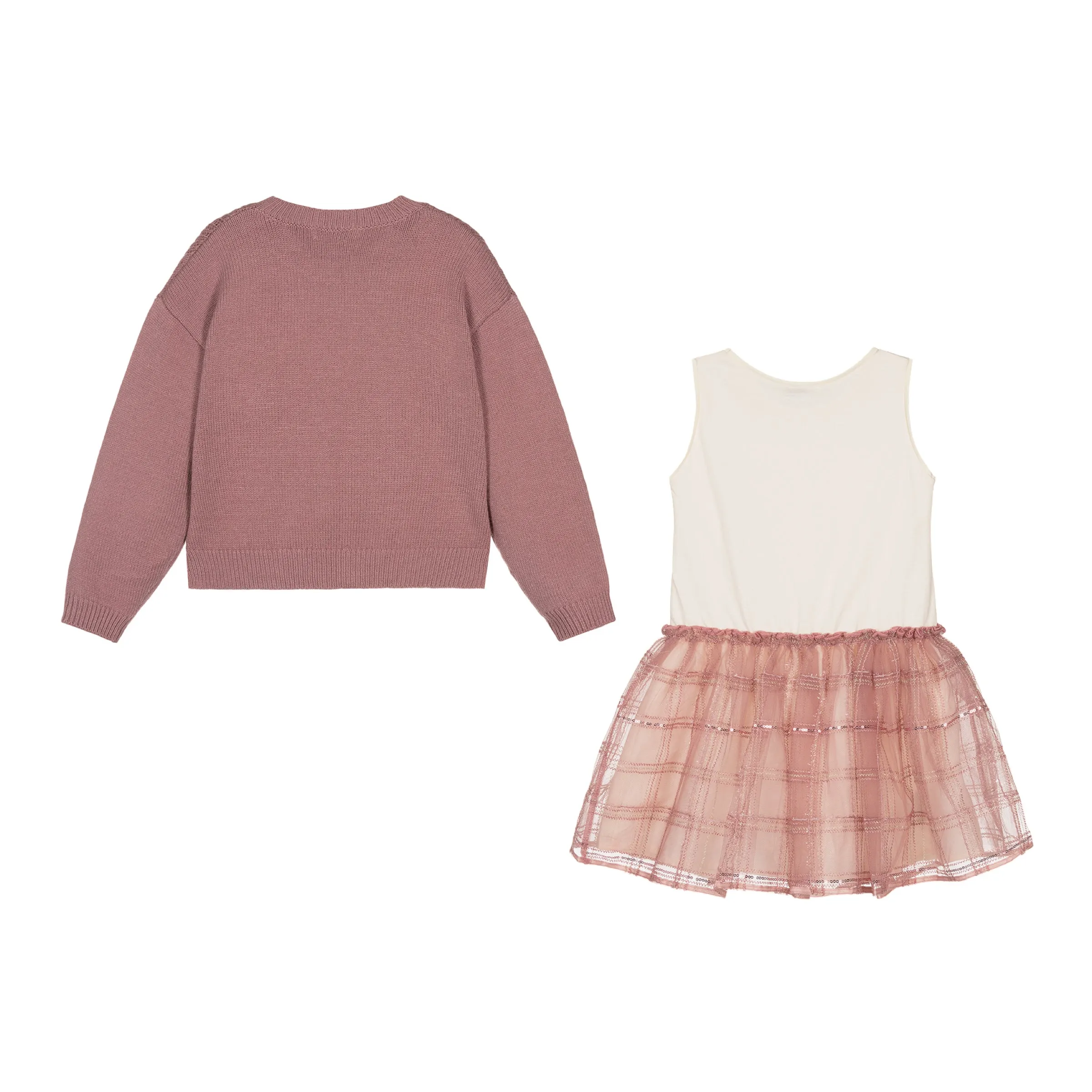 Pink Rose Quilted Sweater Dress