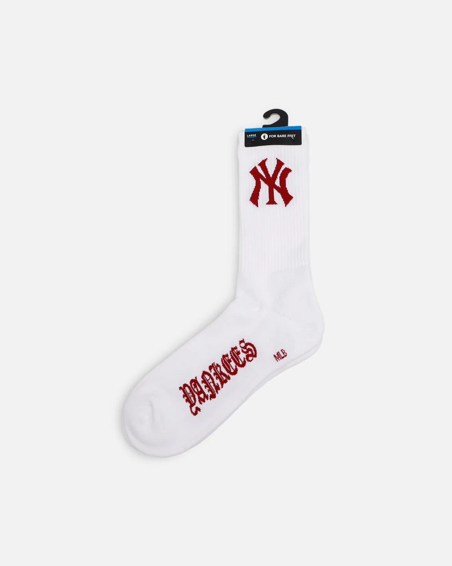 Pro Compression New York Yankees Gothic Script Crew Sock White
