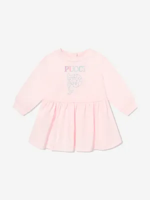 PUCCI Baby Girls Logo Jersey Dress in Pink
