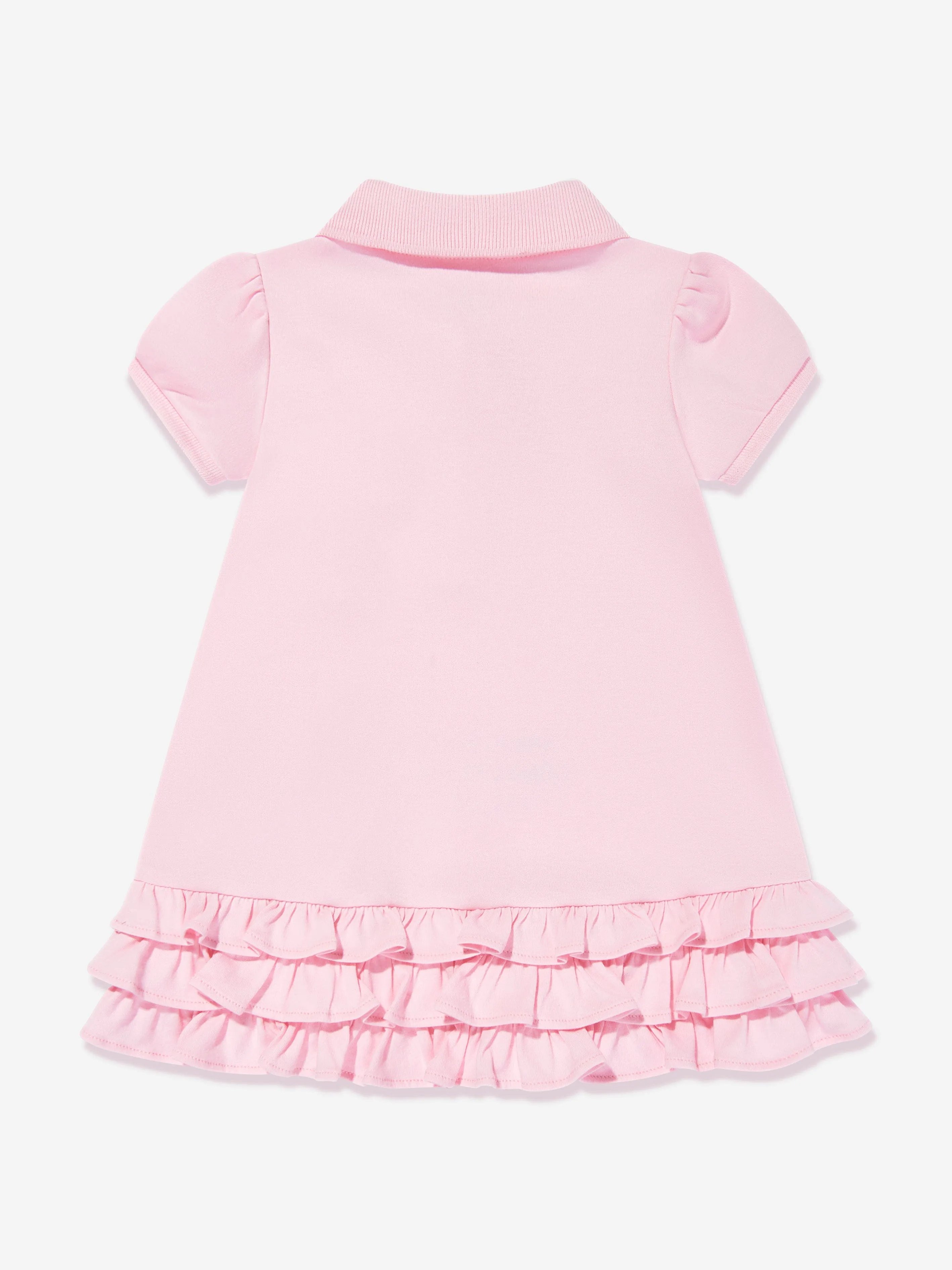 Ralph Lauren Baby Girls Ruffle Polo Dress With Bloomers in Pink