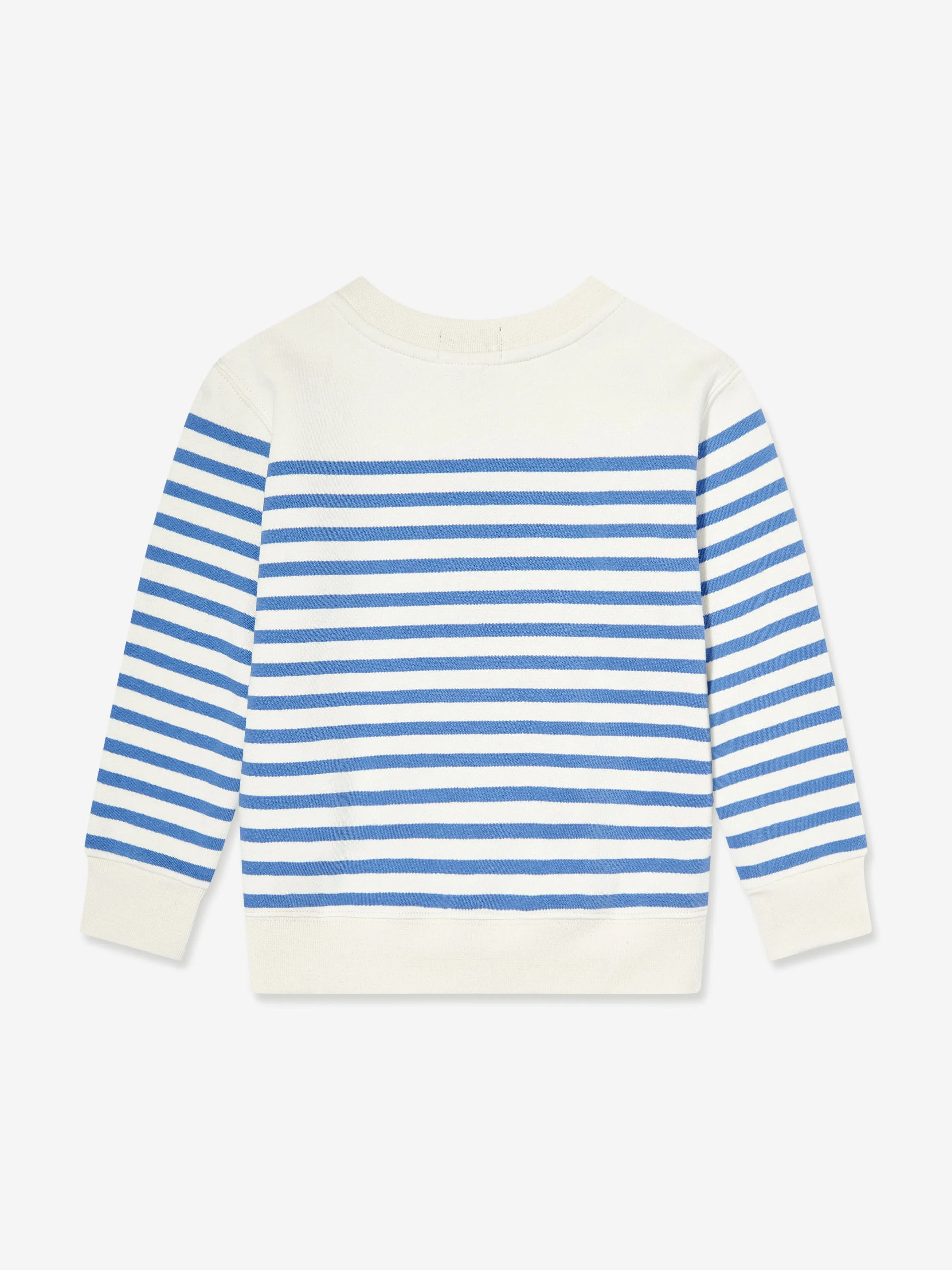 Ralph Lauren Boys Striped Polo Bear Jumper in White