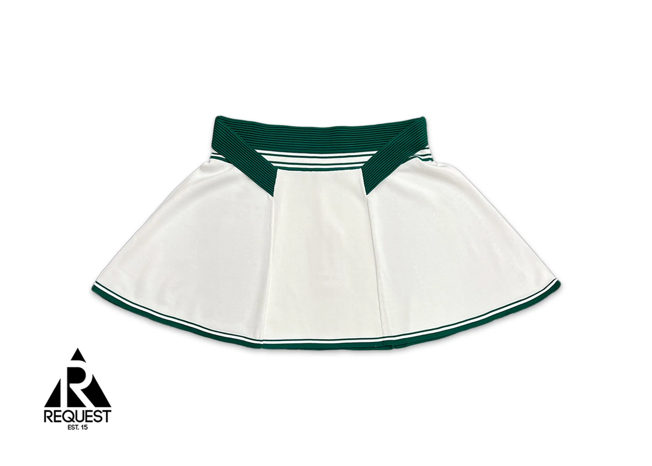 Rayon Nylon Draped Skirt White (W)