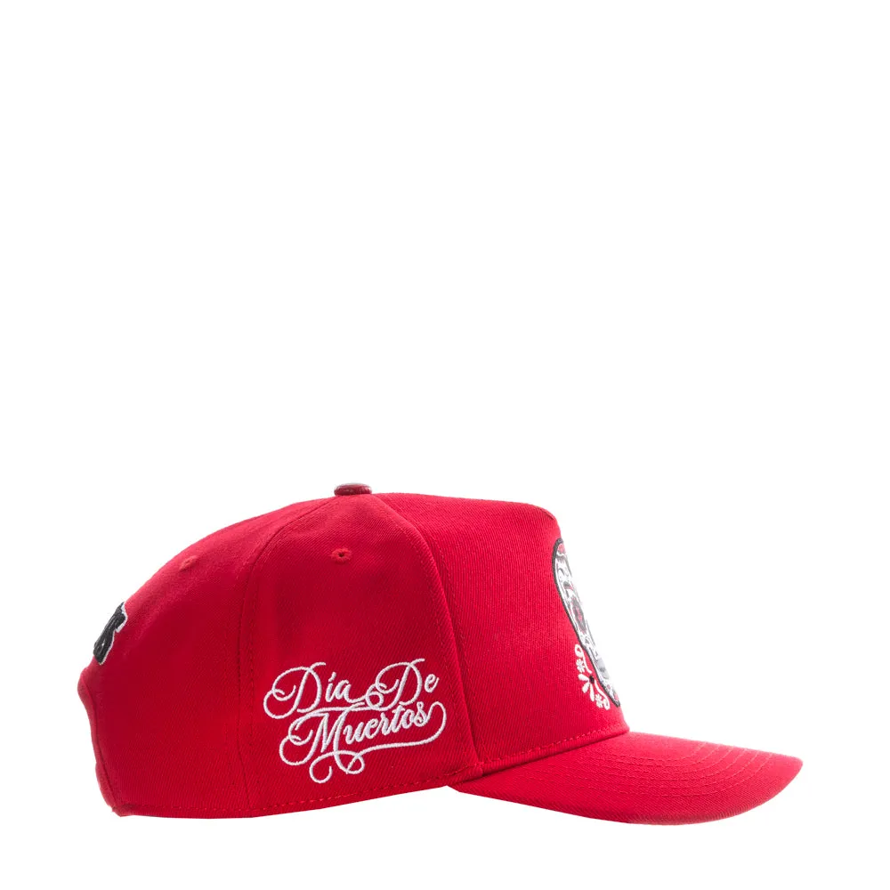 Rockets Sugar Skull Wool Blend Pinch Front Snapback
