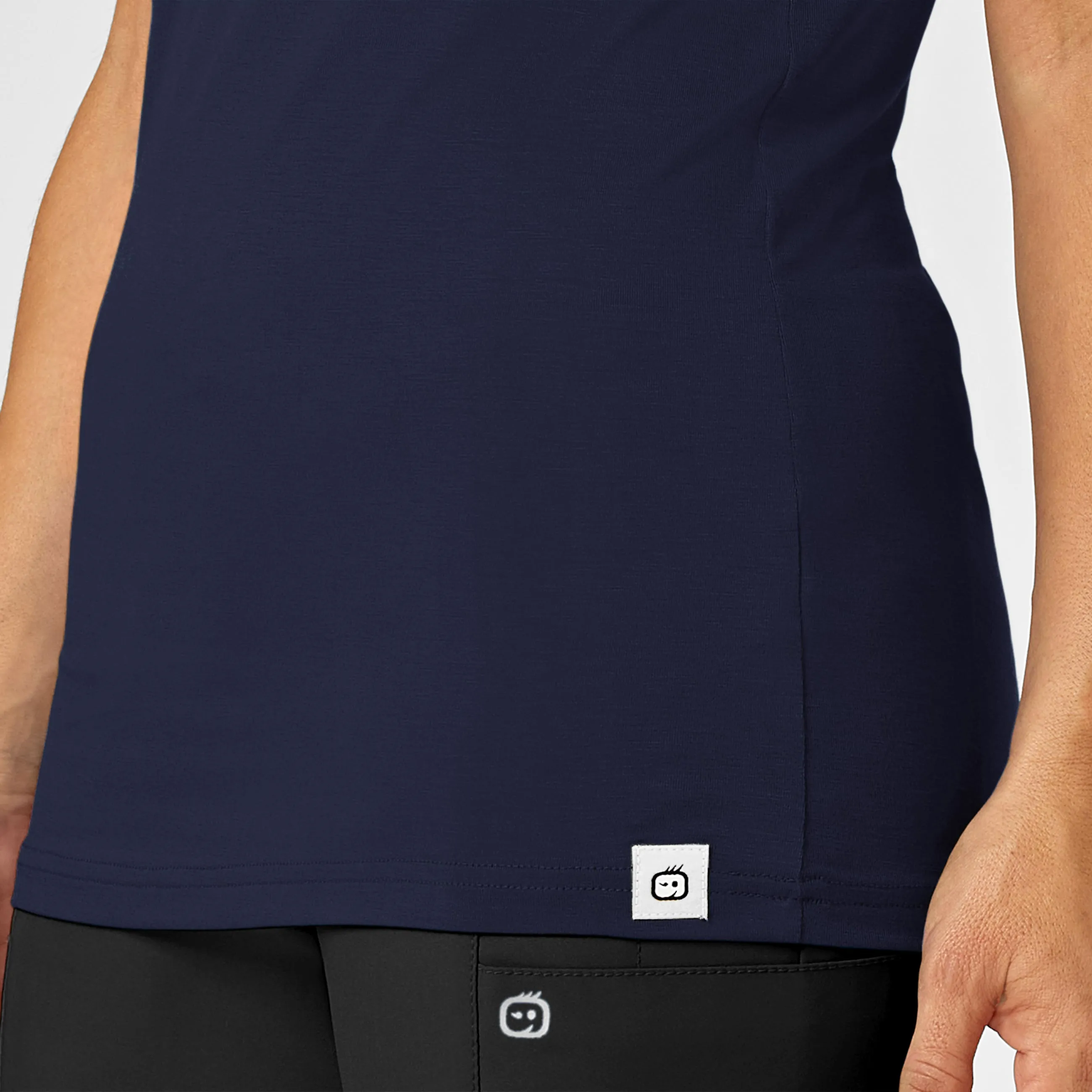 Silky Knit Short Sleeve Tee - Navy