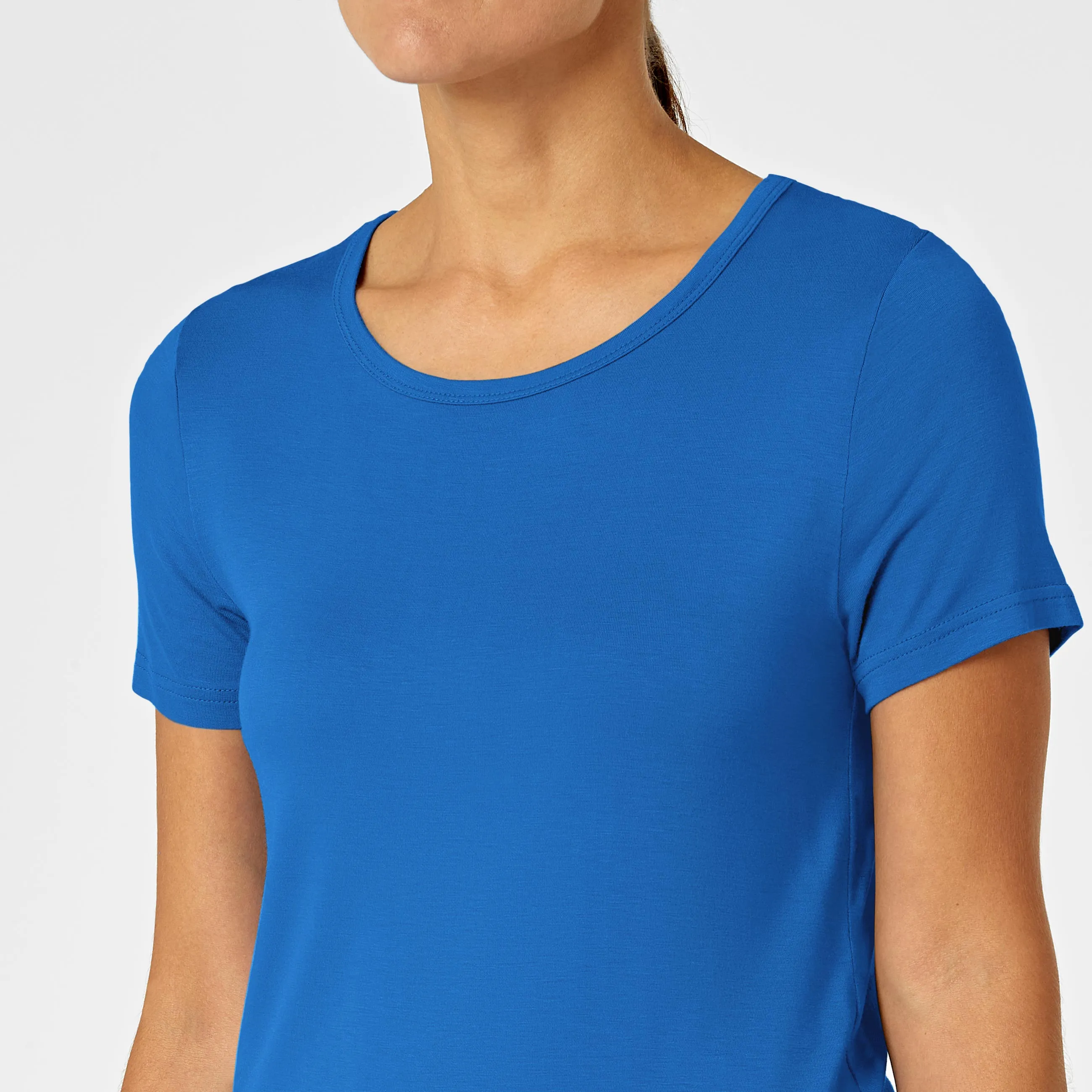 Silky Knit Short Sleeve Tee - Royal