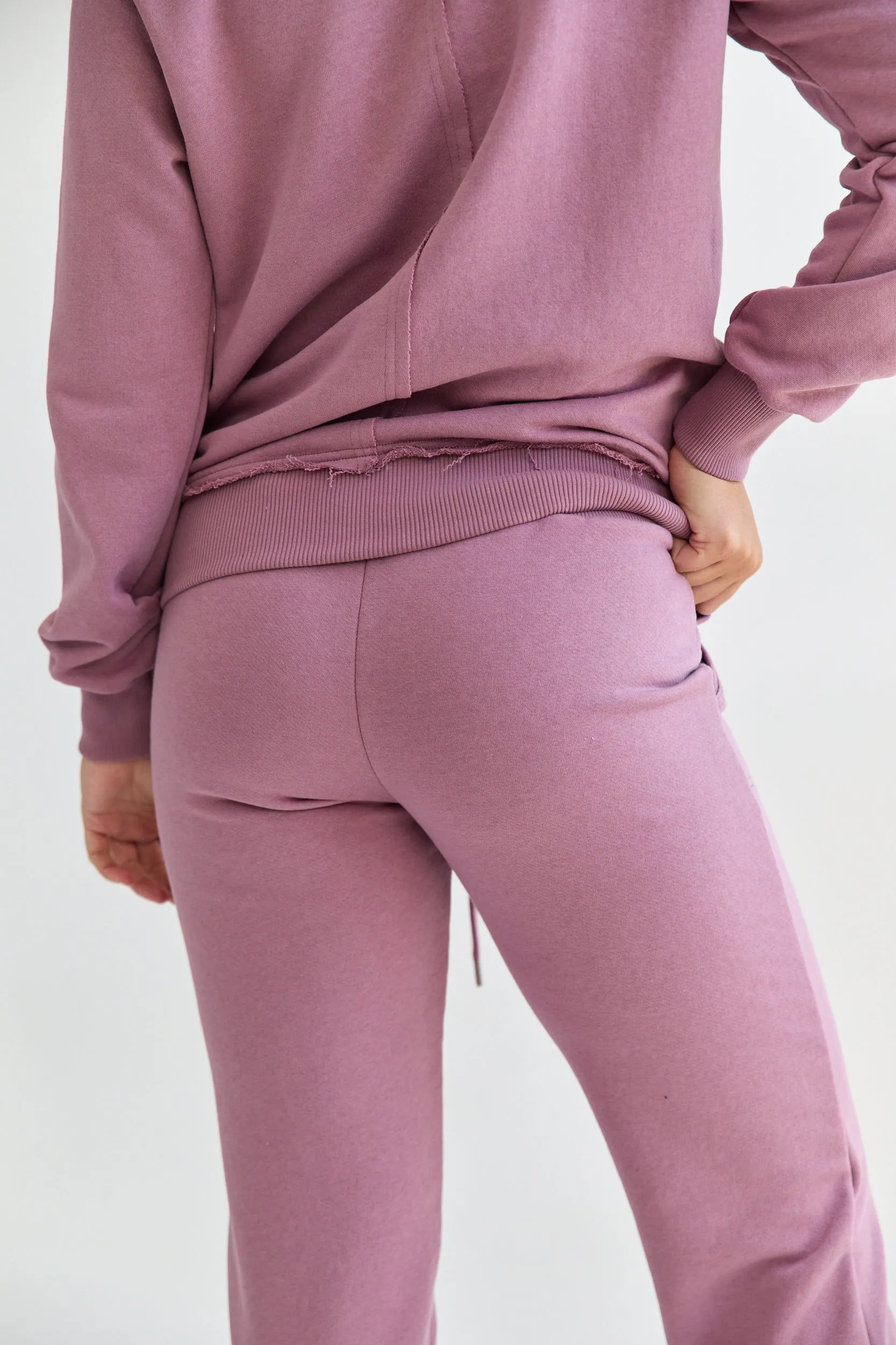 Slim sweatpants -  old rose