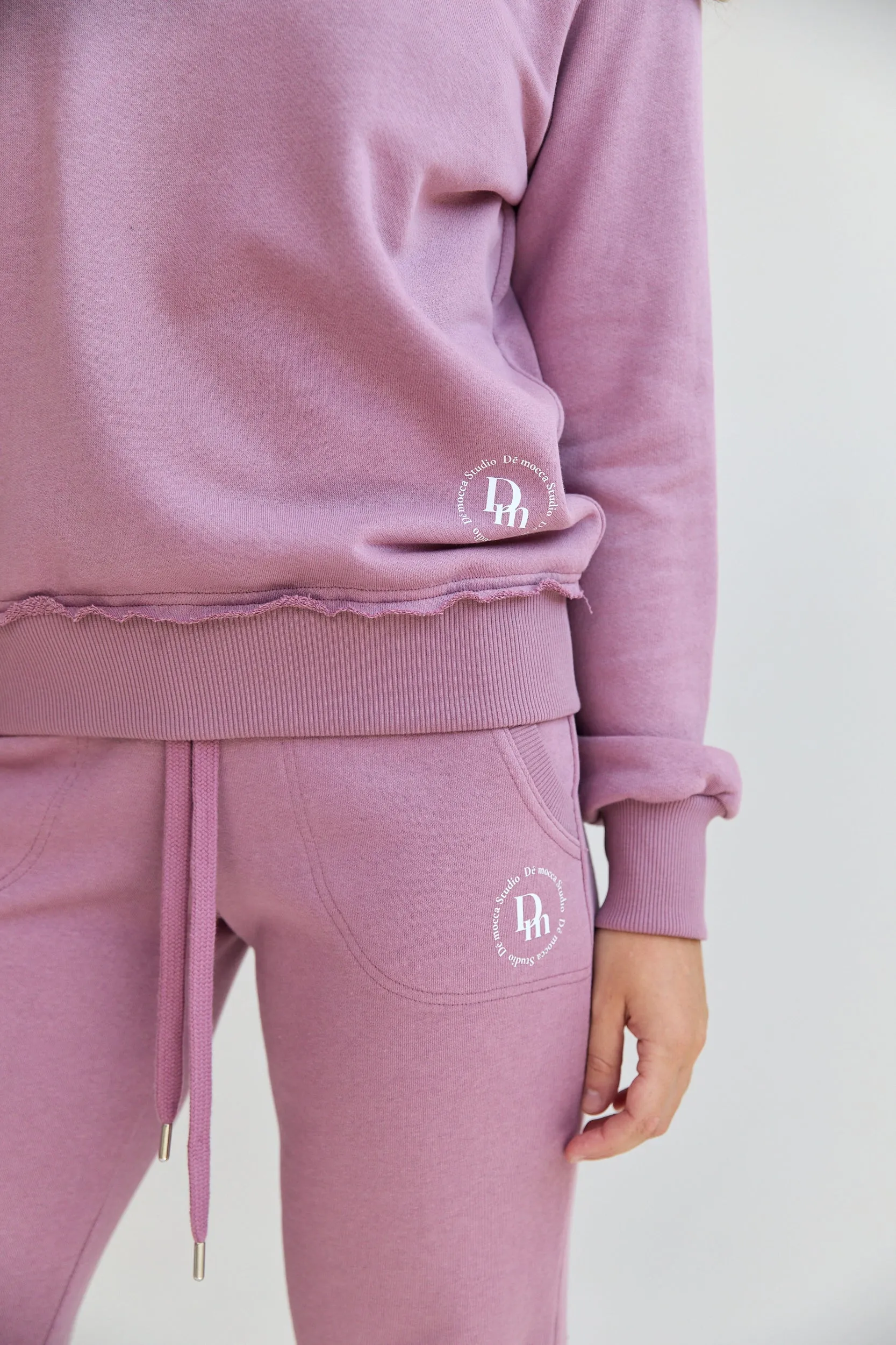 Slim sweatpants -  old rose
