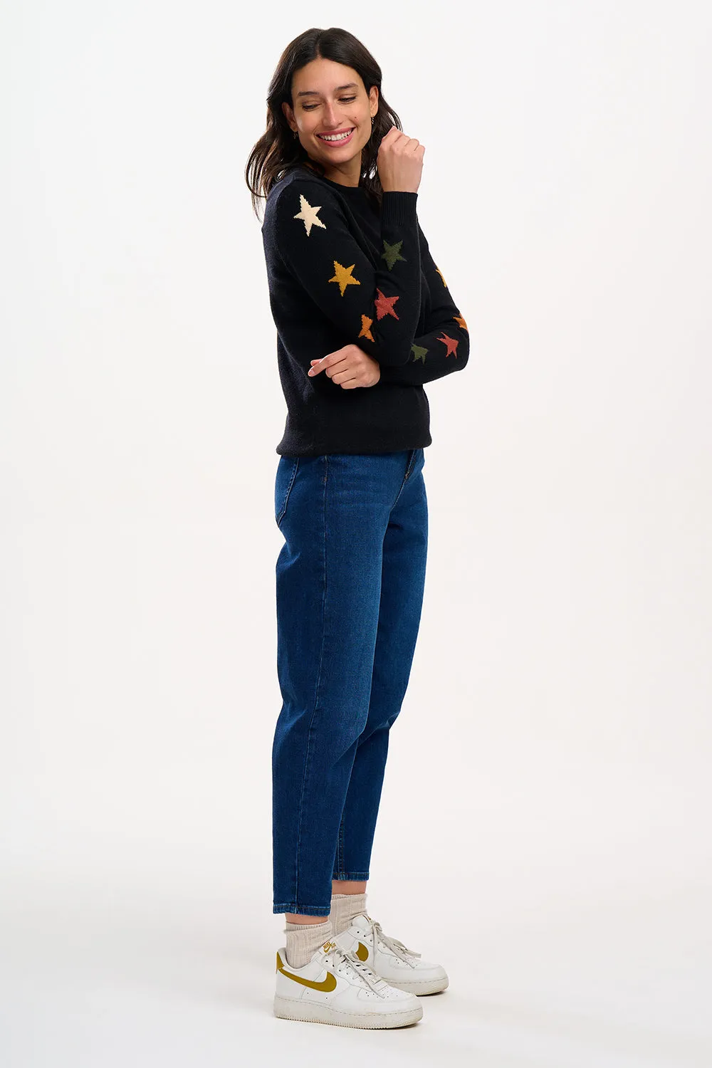 Stacey Jumper - Black. Fall Star Sleeve