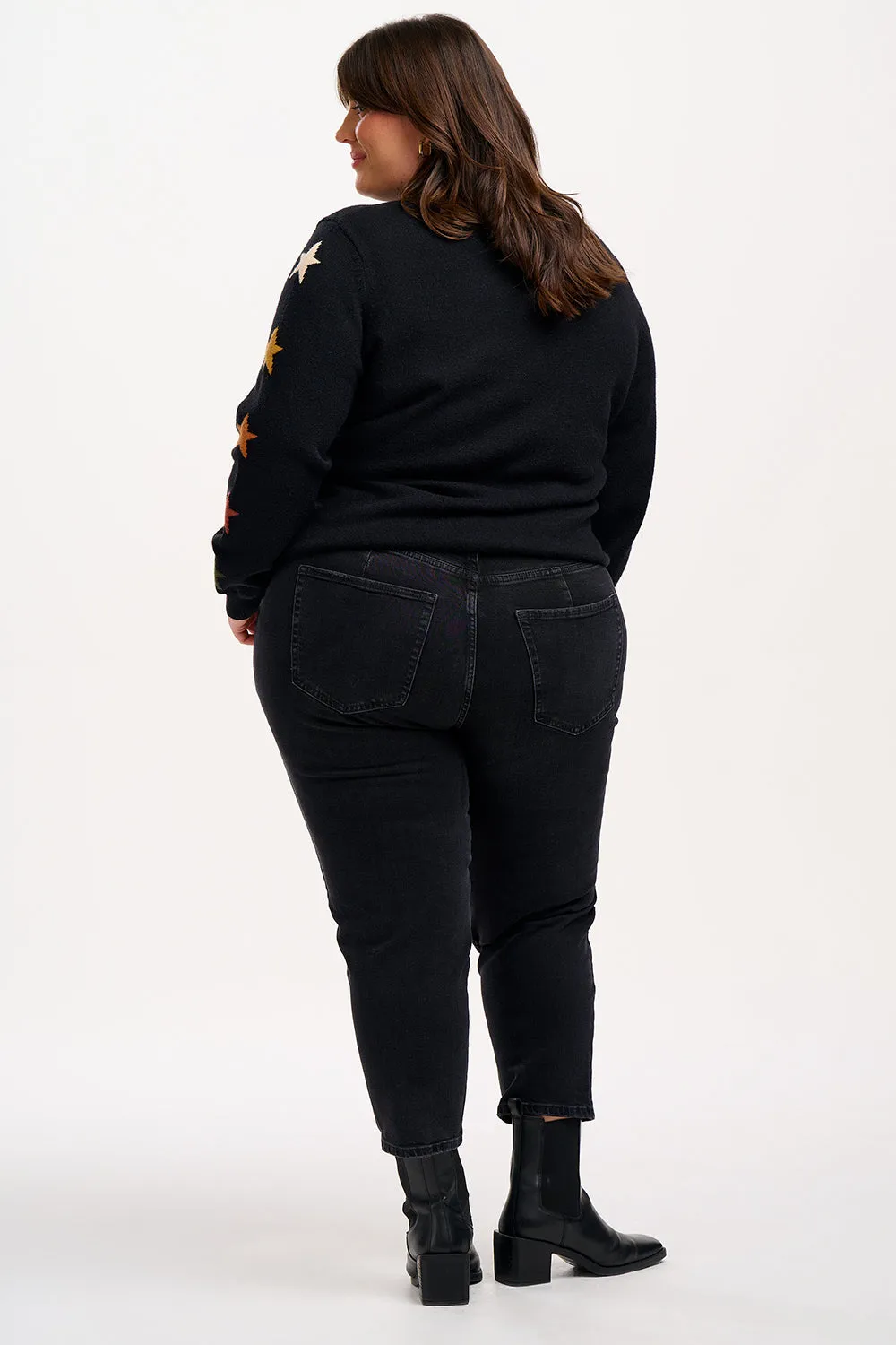 Stacey Jumper - Black. Fall Star Sleeve