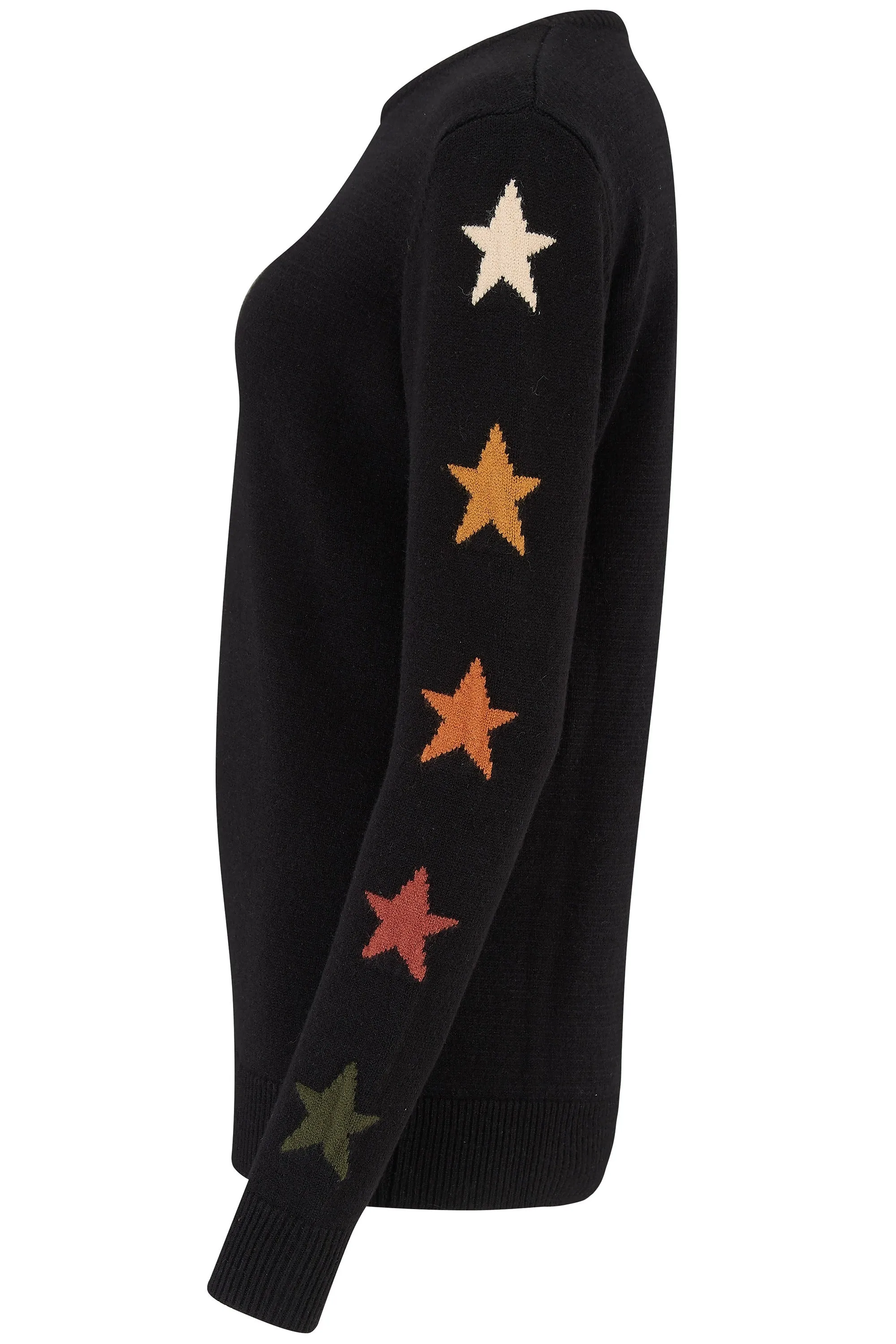 Stacey Jumper - Black. Fall Star Sleeve