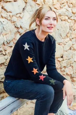 Stacey Jumper - Black. Fall Star Sleeve