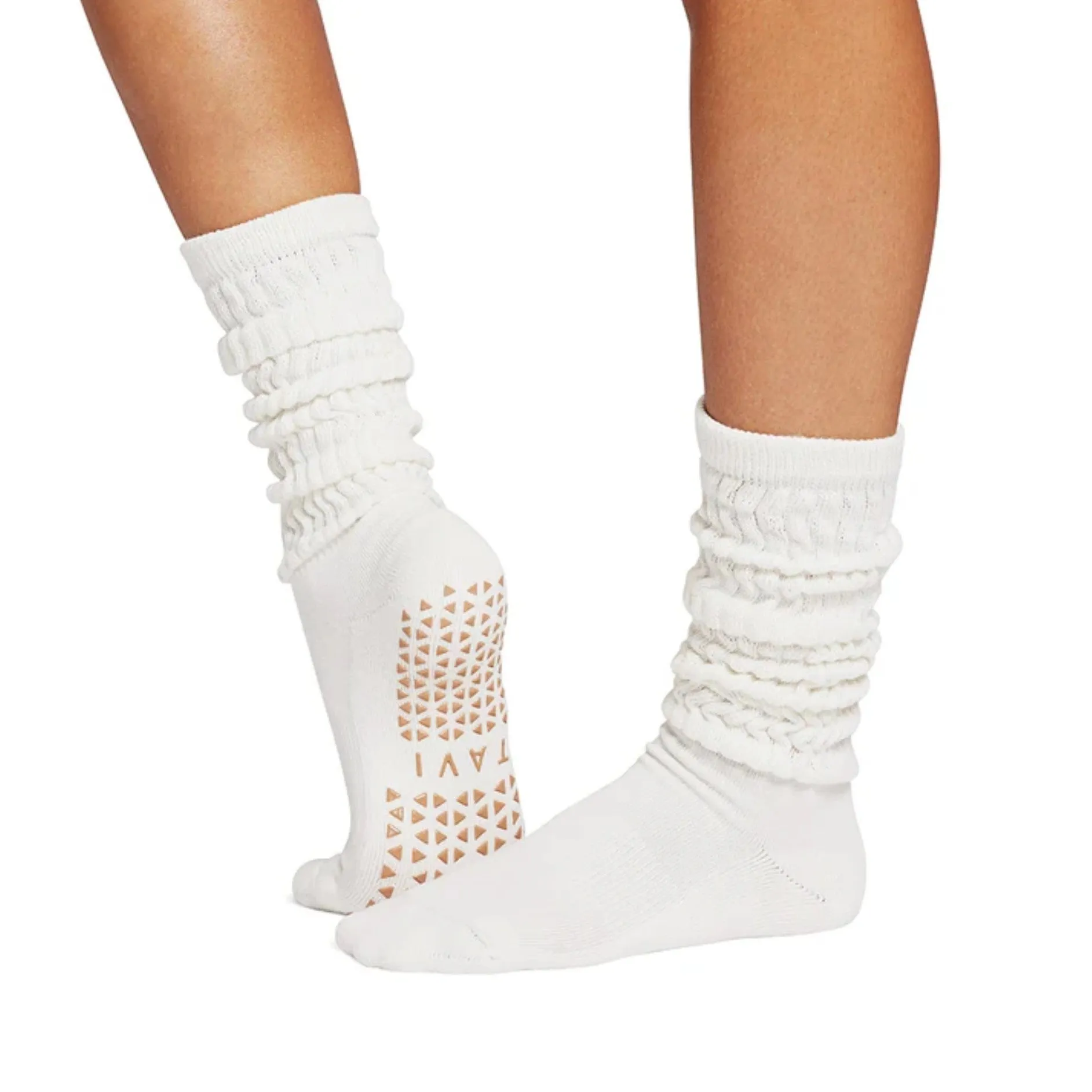 Stacy Scrunch Crew Grip Socks - (Pilates / Barre)