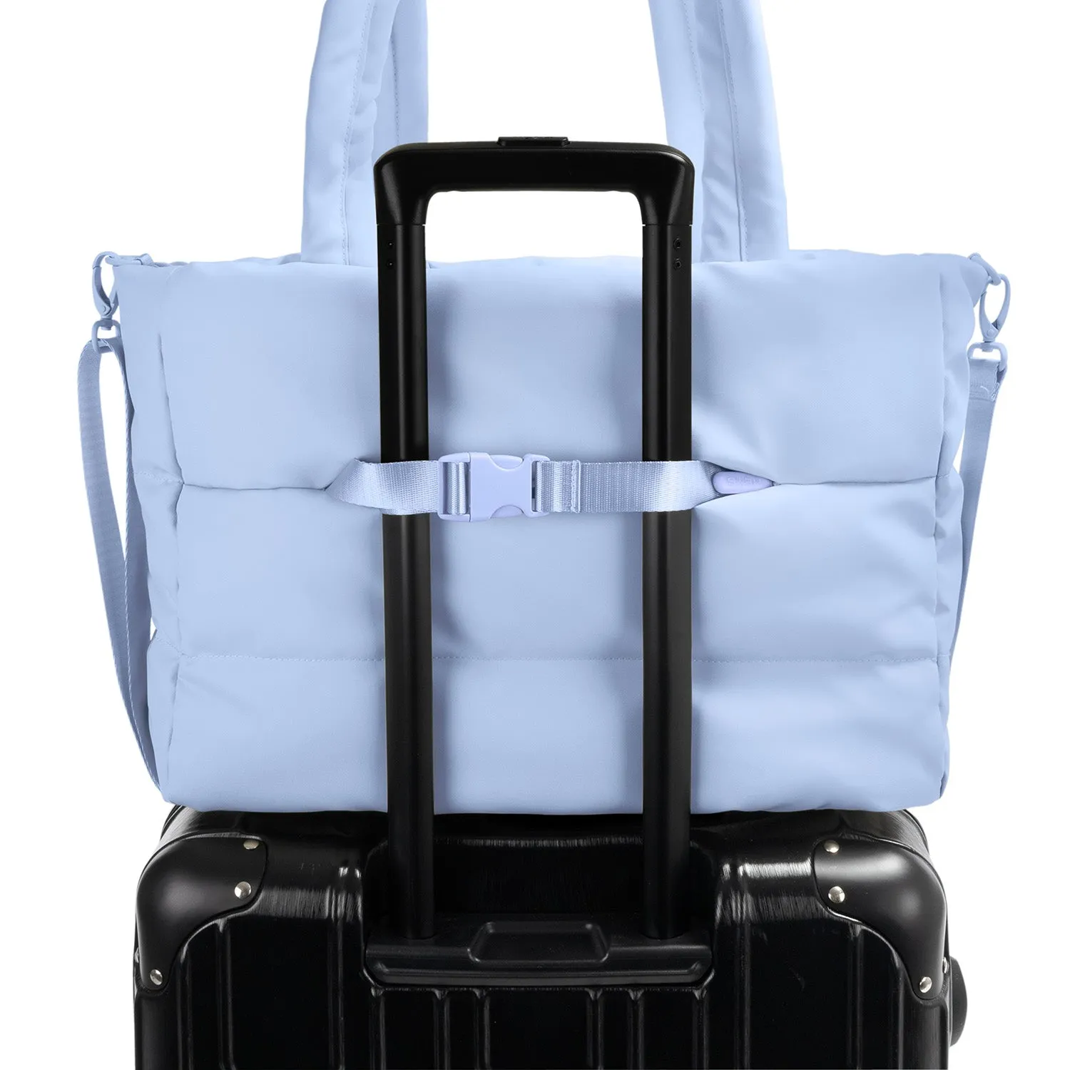 The Puffer Travel Tote - Light Blue