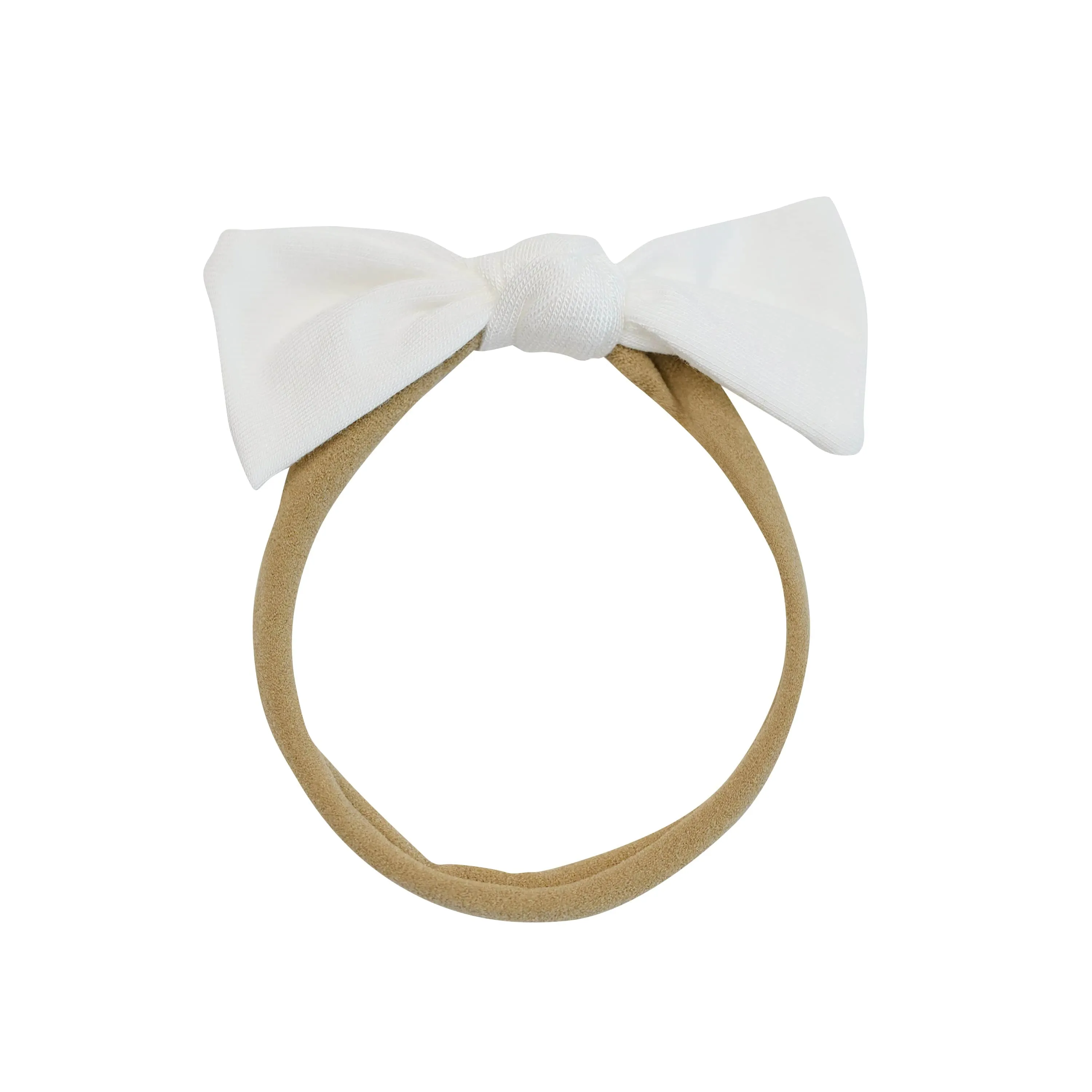 Tiny Nylon Bow in Cloud