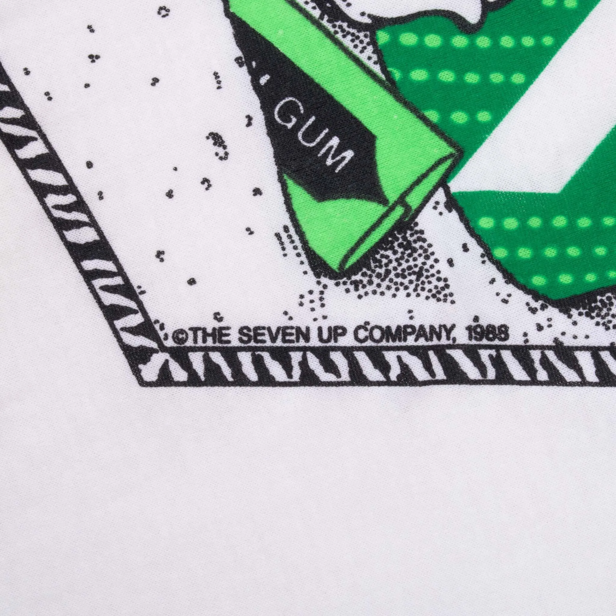 VINTAGE 7UP SODA 1988 WHITE TEE SHIRT MEDIUM MADE IN USA