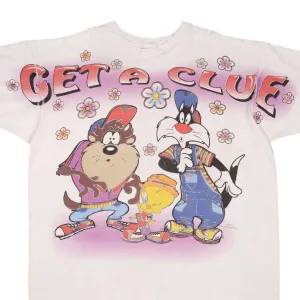 VINTAGE ALL OVER PRINT LOONEY TUNES TAZ TWEETY SYLVESTER TEE SHIRT 1996 3XL USA