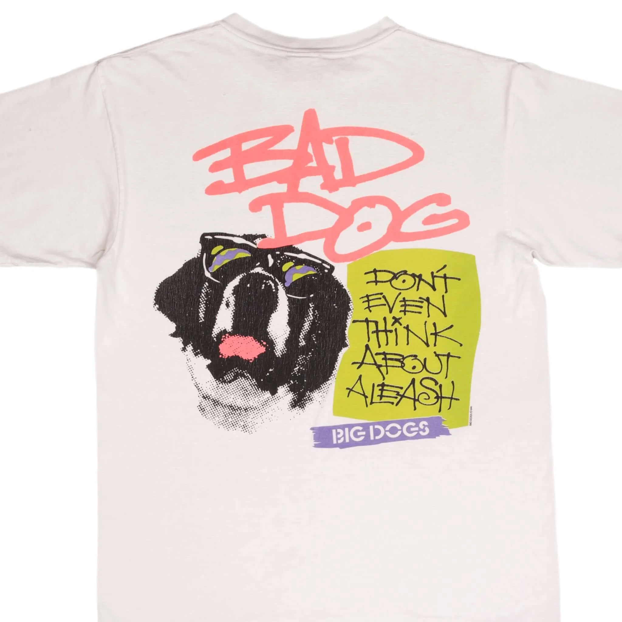 VINTAGE BIG DOGS BAD DOGS TEE SHIRT 1990 SIZE MEDIUM