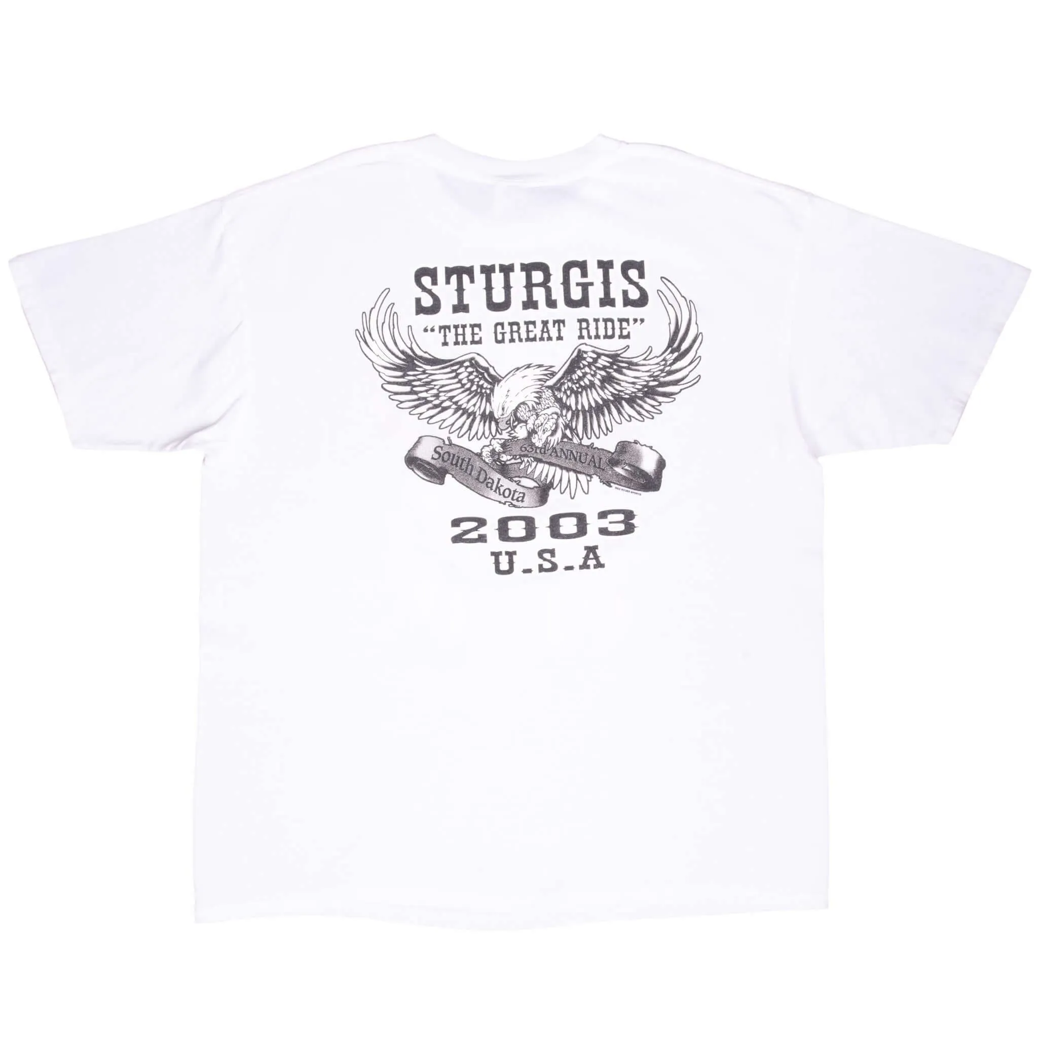 VINTAGE BIKER STURGIS BLACK HILLS RALLY SAN DIEGO 2003 TEE SHIRT XL