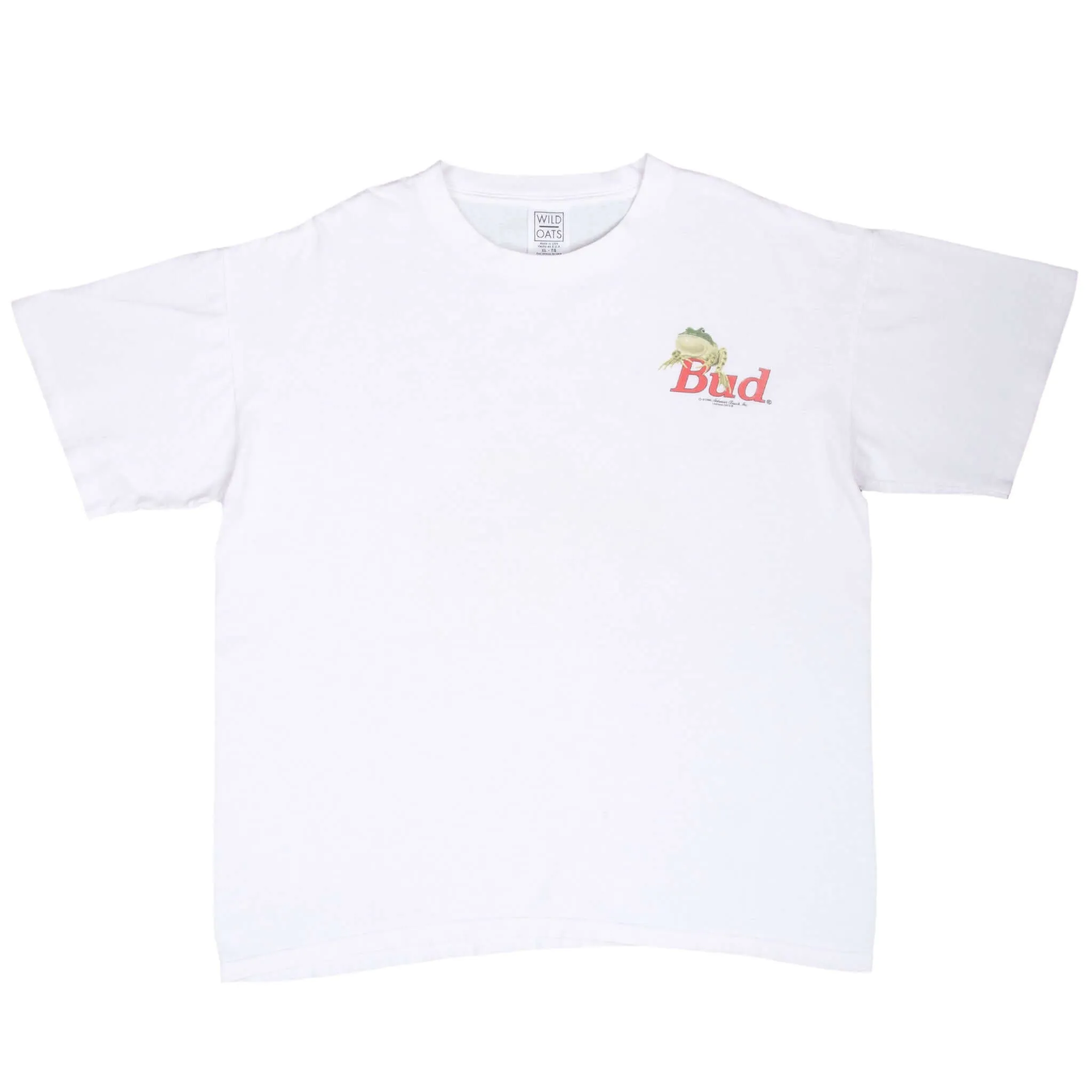 VINTAGE BUD BUDWEISER FROG TEE SHIRT 1995 SIZE XL MADE IN USA