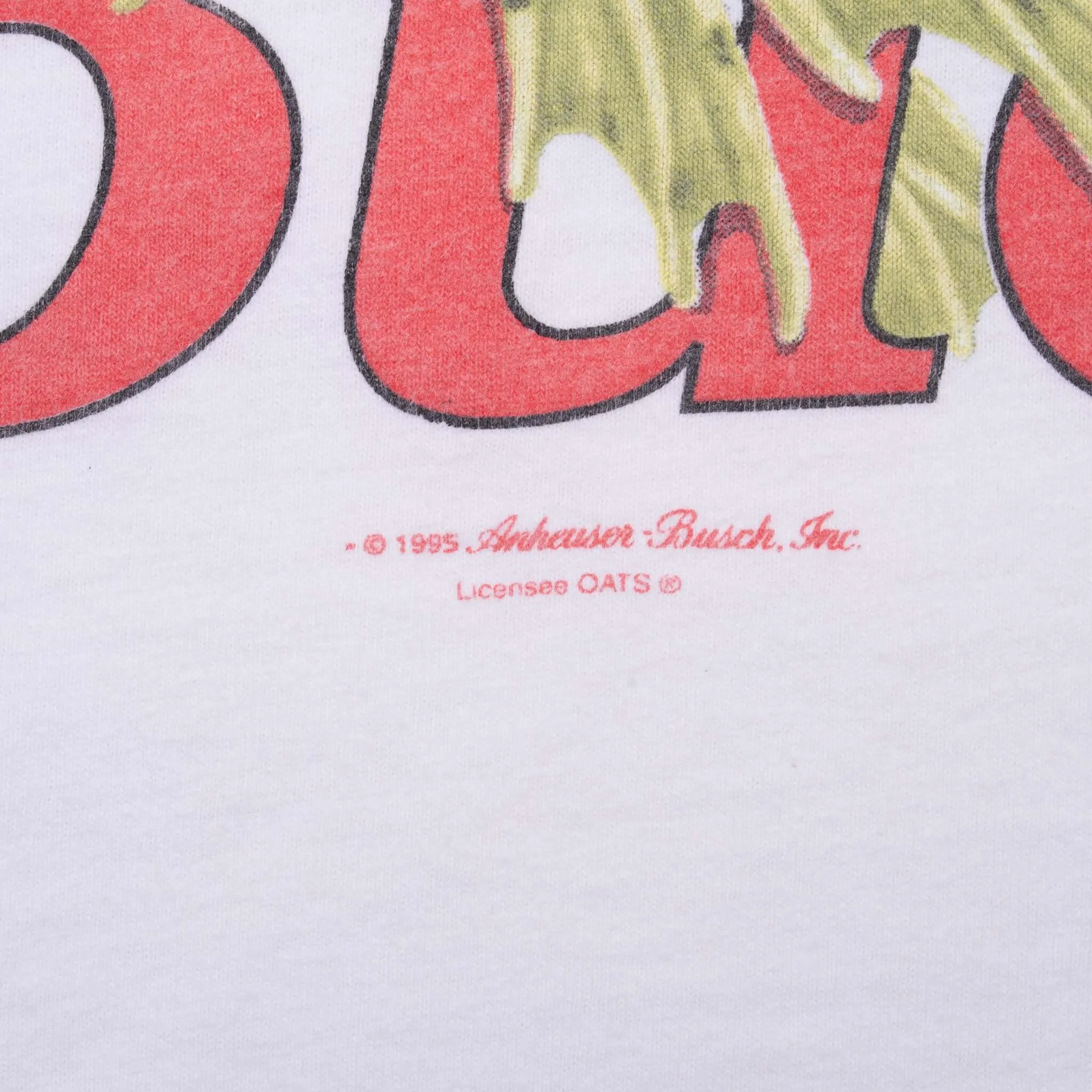VINTAGE BUD BUDWEISER FROG TEE SHIRT 1995 SIZE XL MADE IN USA